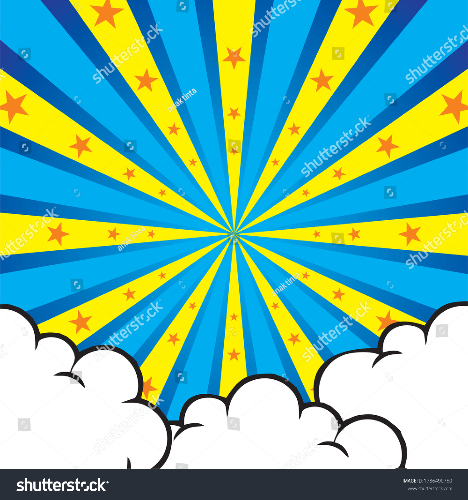 Burst Comic Background Star Cloud Vector Stock Vector Royalty Free Shutterstock