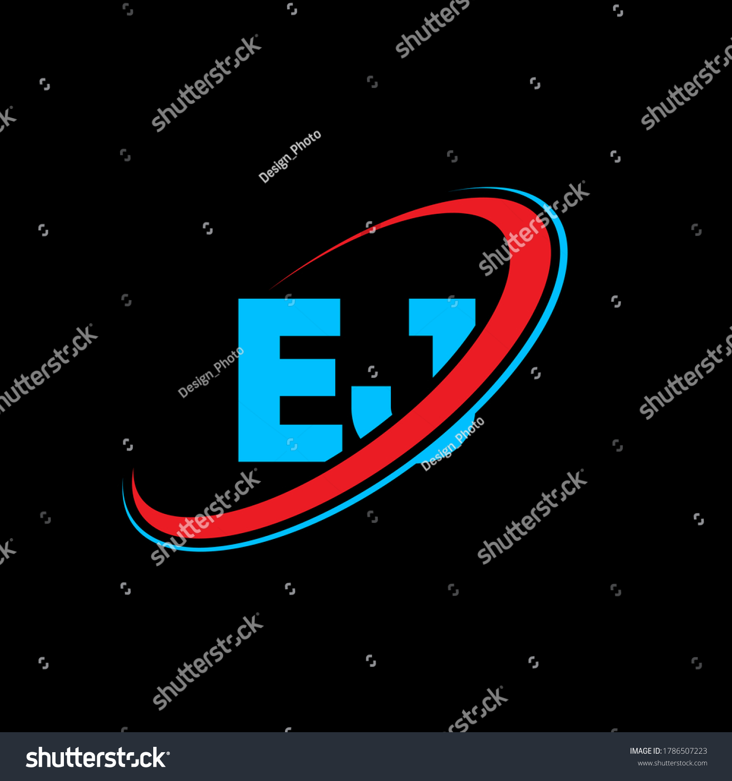 Ej E J Letter Logo Design Stock Vector (royalty Free) 1786507223 