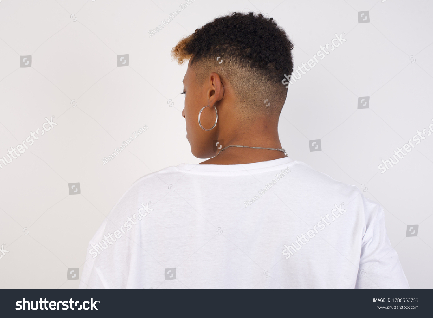 Back View African American Woman Girl Stock Photo 1786550753 | Shutterstock