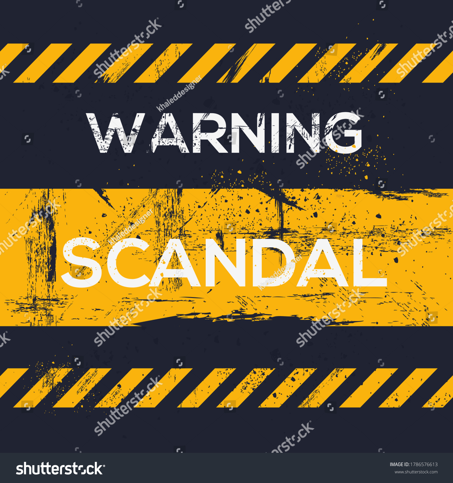 Warning Sign Scandal Vector Illustration Stock Vector (Royalty Free ...