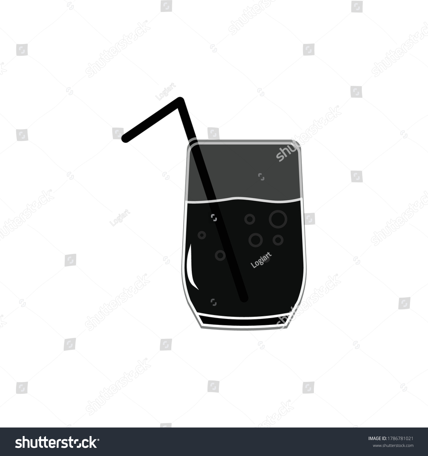 Drink Silhouette Icon Design Vector Illustration Stock Vector (Royalty ...