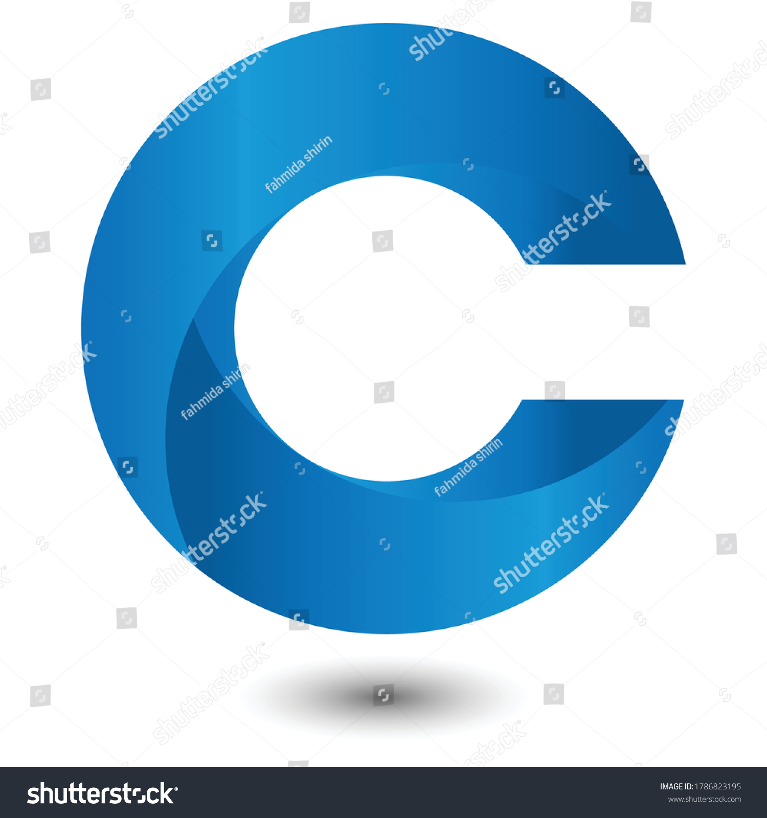 Stylish Letter C Logo Design Stock Vector (Royalty Free) 1786823195 ...