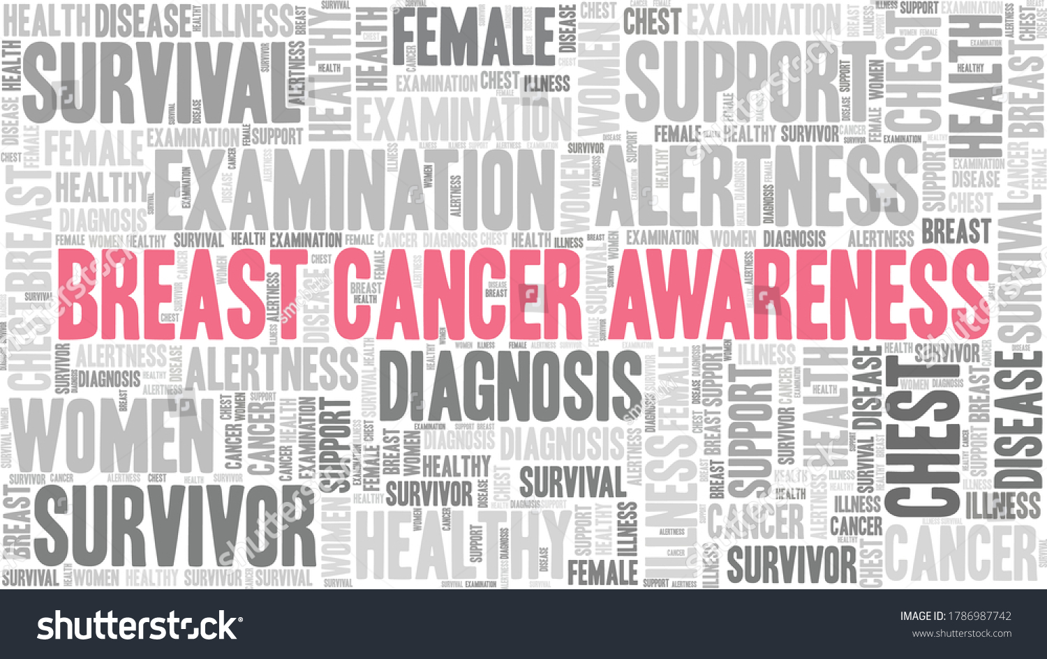 Breast Cancer Awareness Word Cloud Isolated Stock Vector (Royalty Free ...