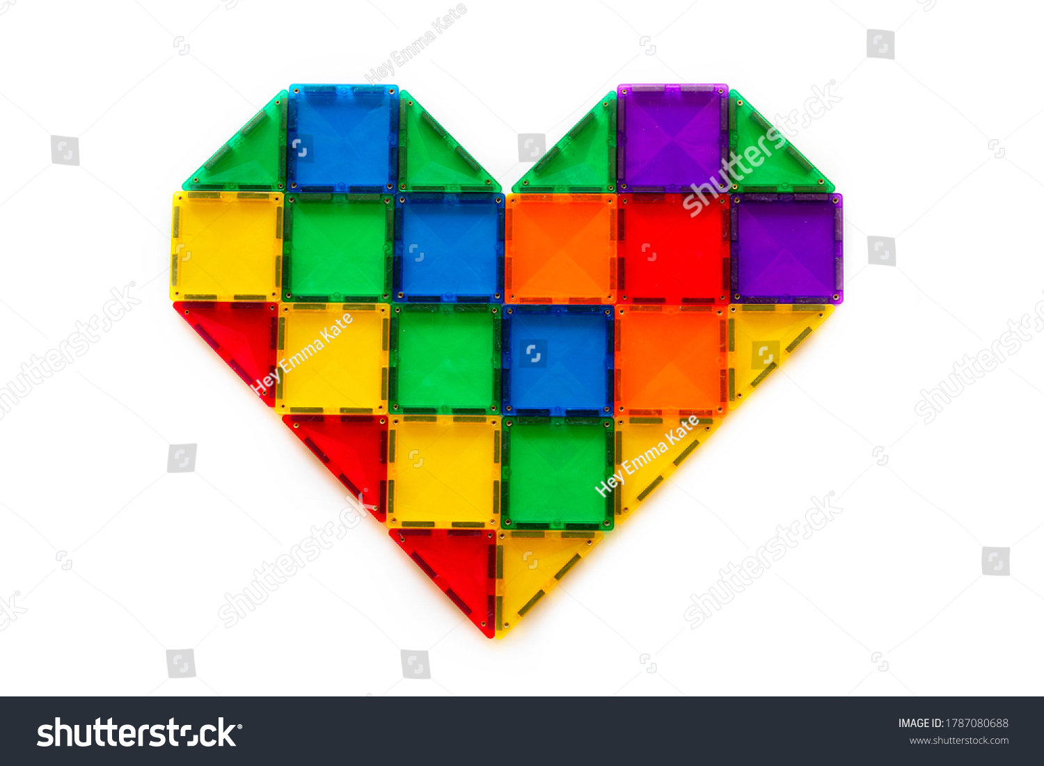 heart magna tiles