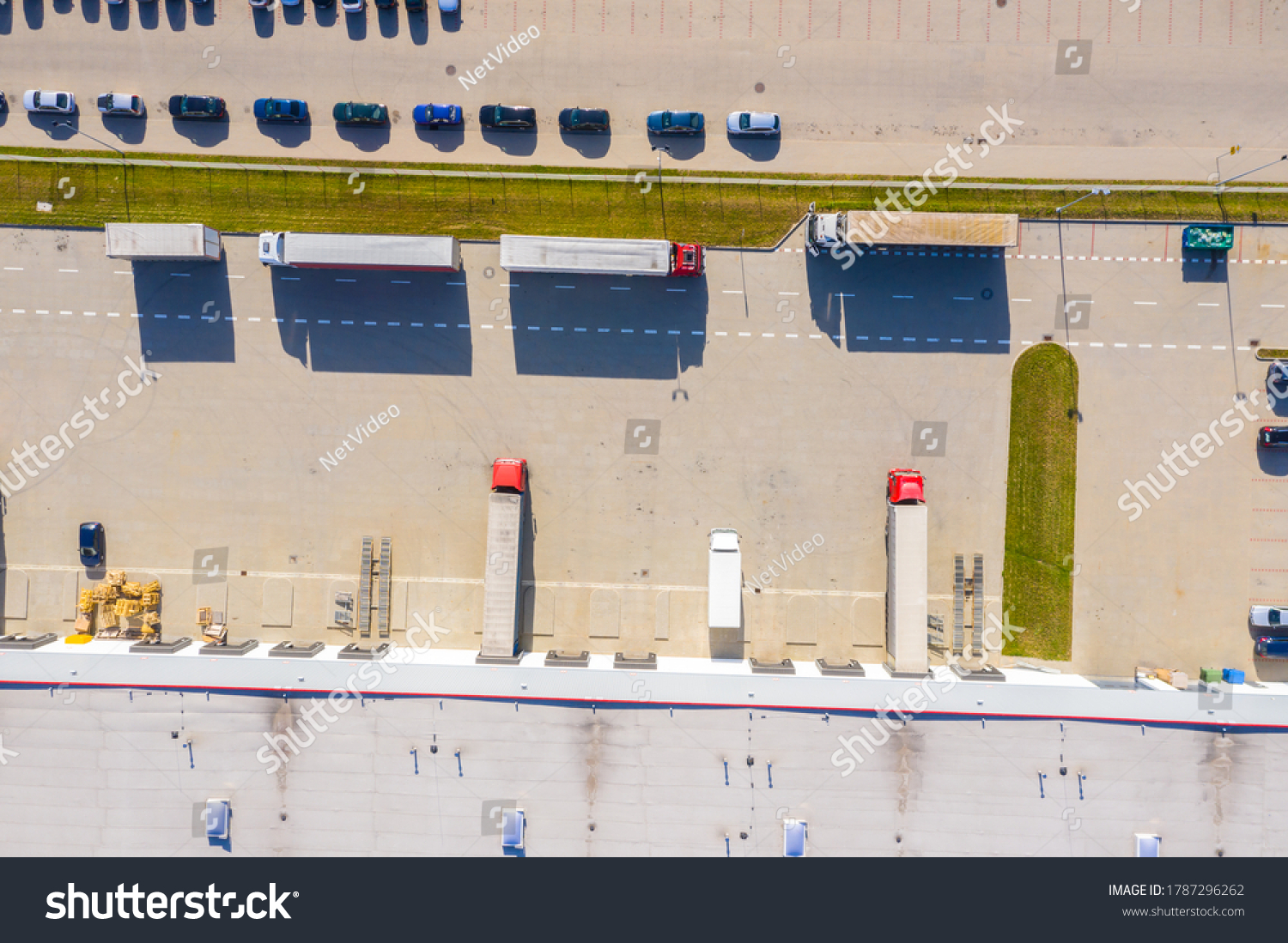 Aerial View Warehouse Storages Industrial Factory Stock Photo ...