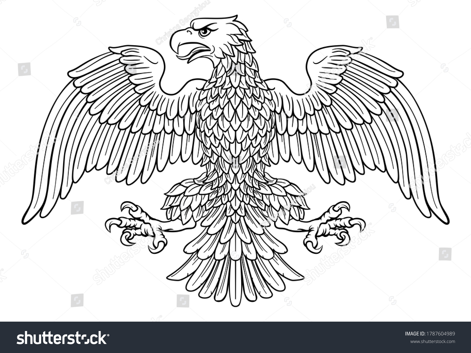 Eagle Possibly German Roman Russian American Stock Illustration ...