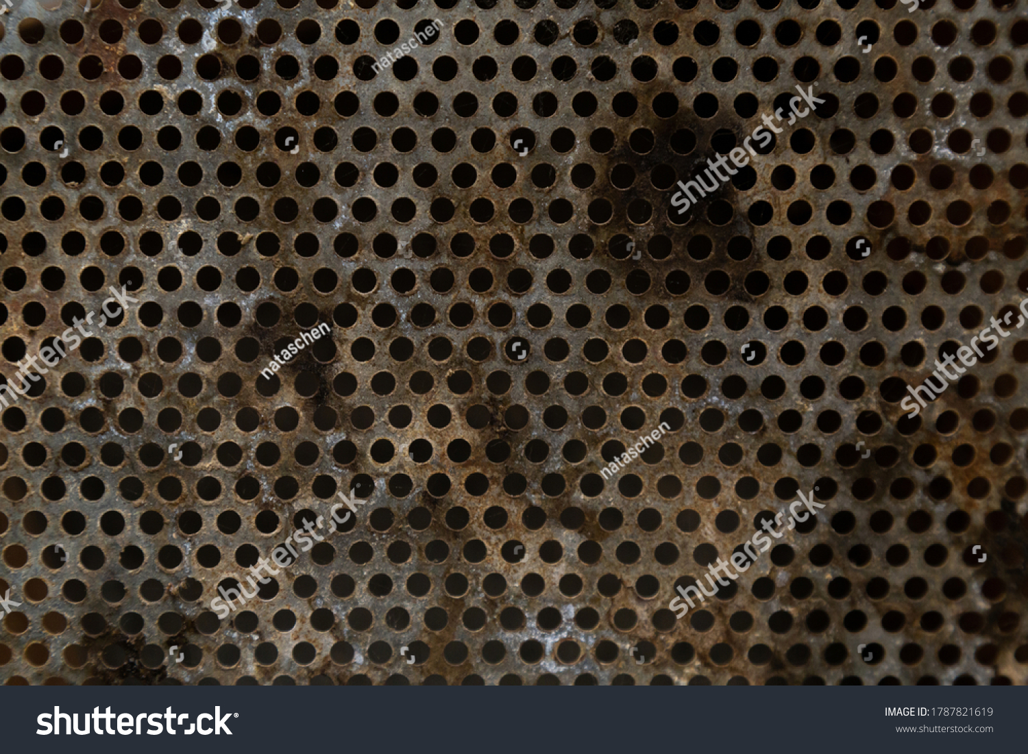 Perforated Metal Sheet Rusty Metal Texture Stock Photo 1787821619 ...