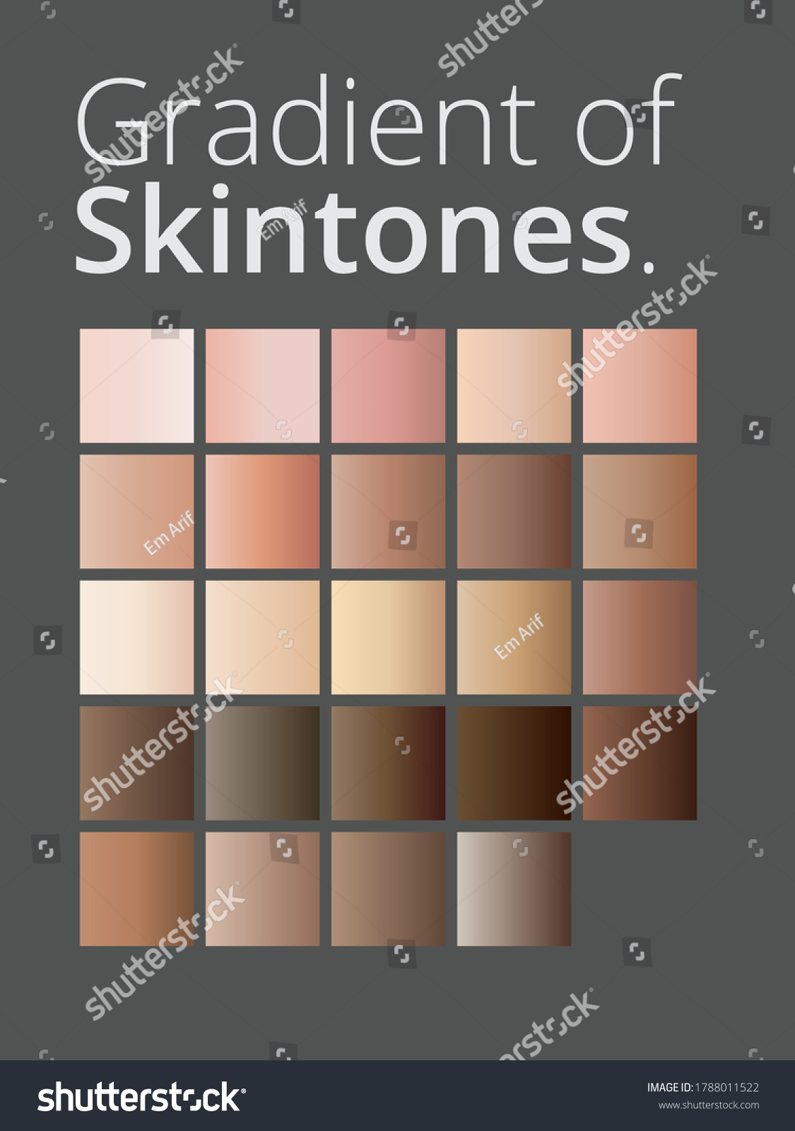 Vector Illustration Human Skin Tone Color Stock Vector (Royalty Free ...