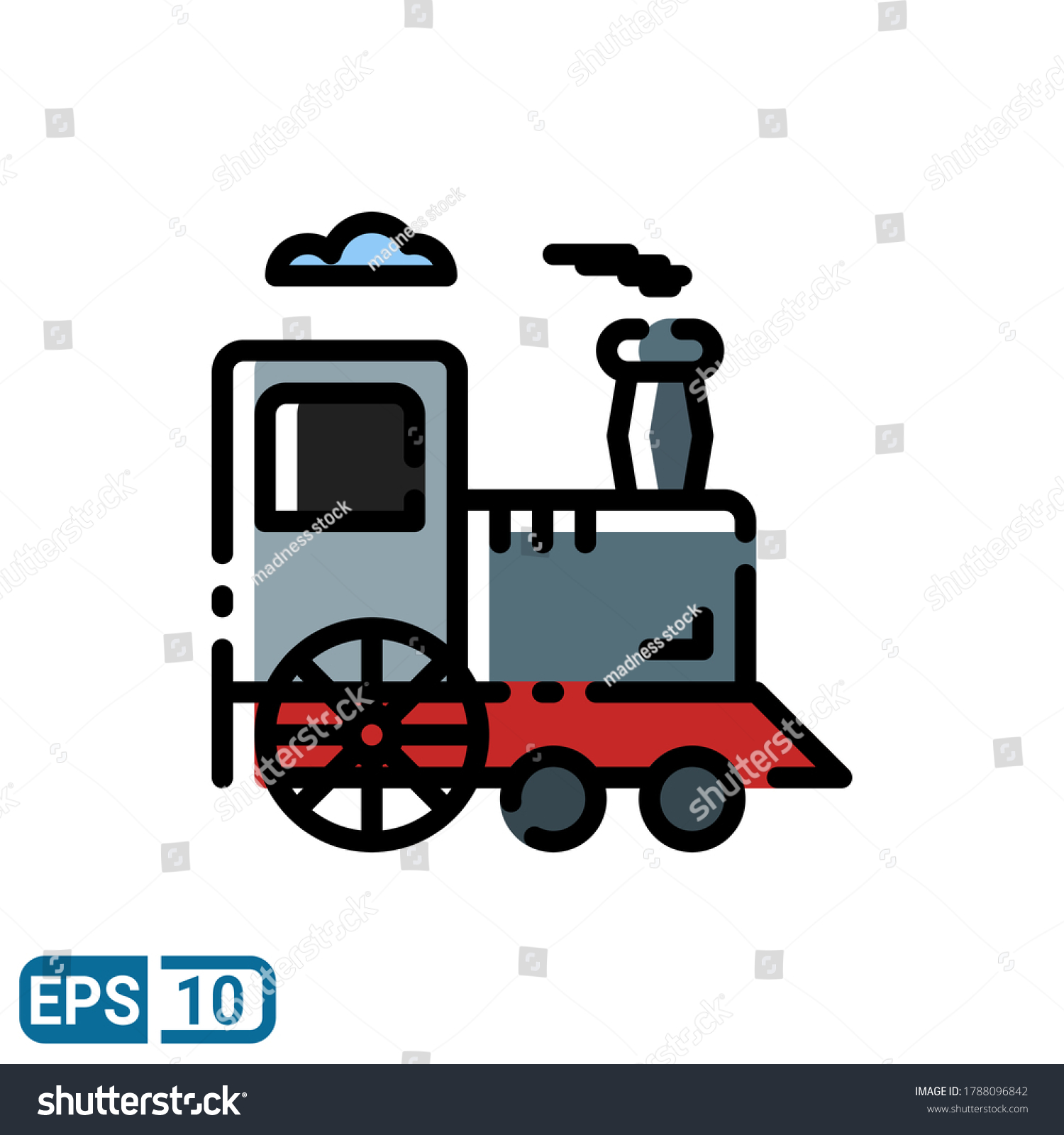 Train Icon Isolated On White Background Stock Vector (Royalty Free ...