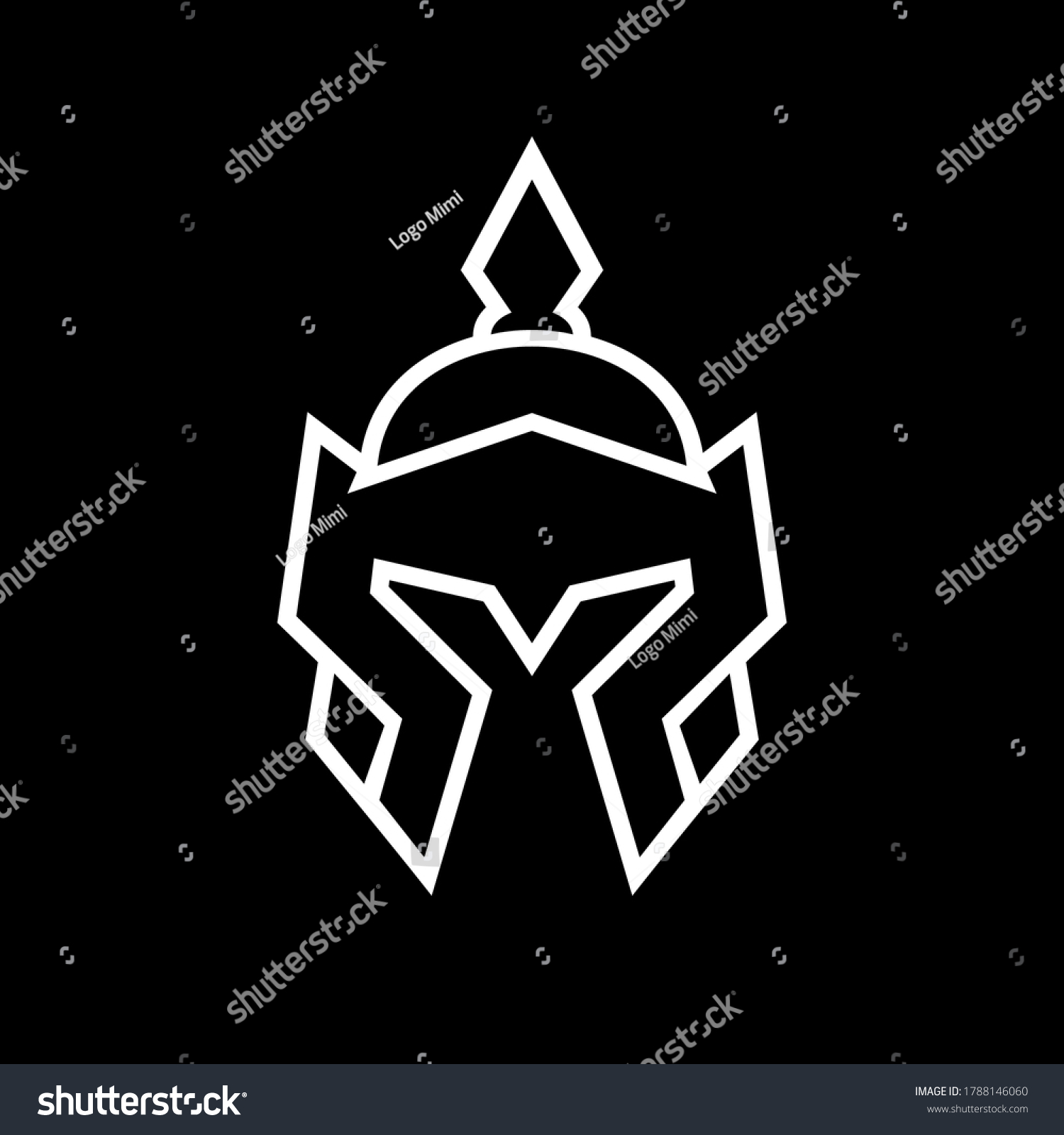 Chinese Warrior Logo Design China War Stock Vector Royalty Free