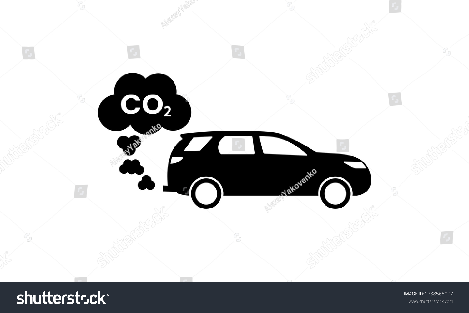 Car Exhaust Fumes Co2 Icon Vector Stock Vector (Royalty Free ...