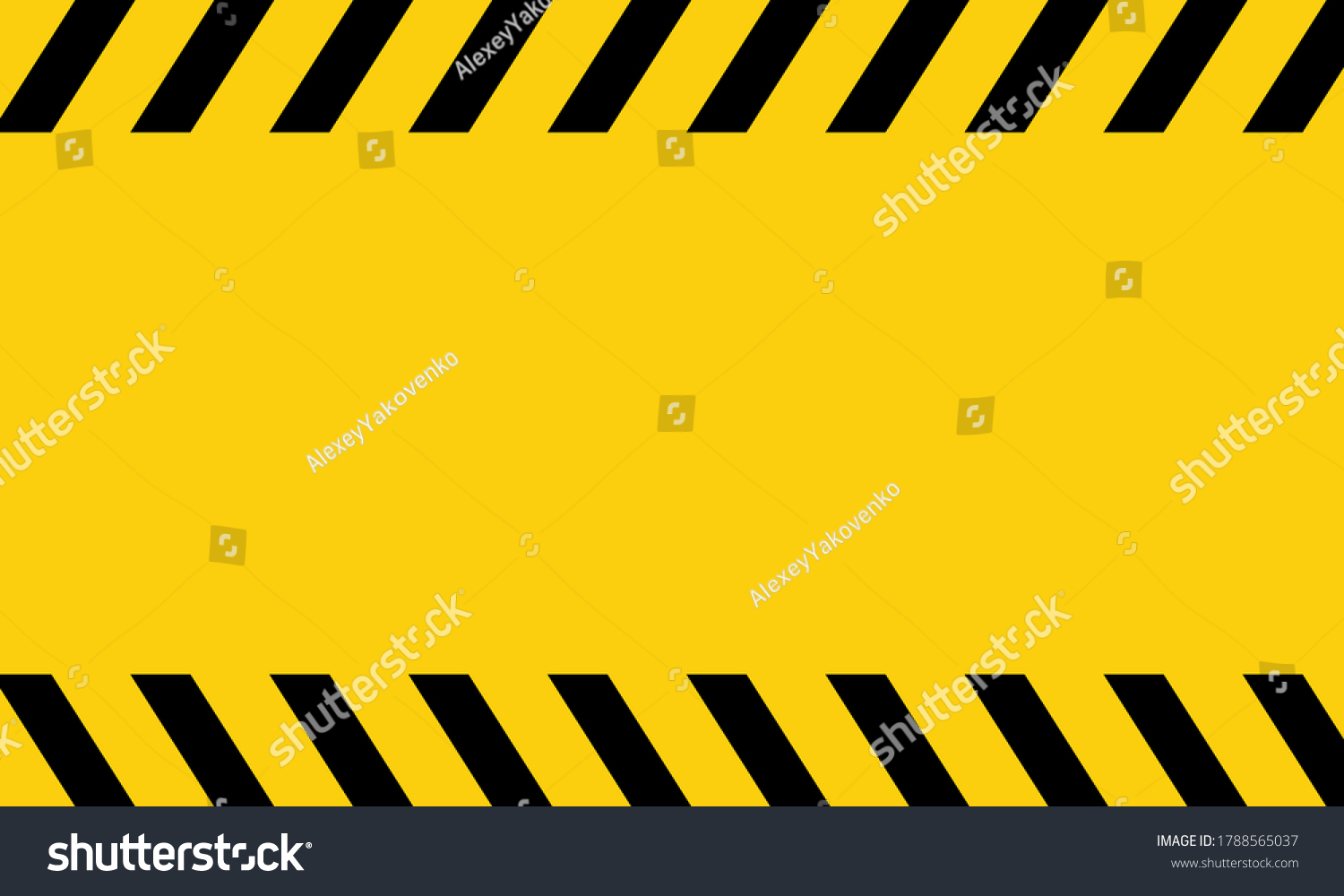 Yellow Black Danger Tape Blank Warning Stock Vector (Royalty Free ...