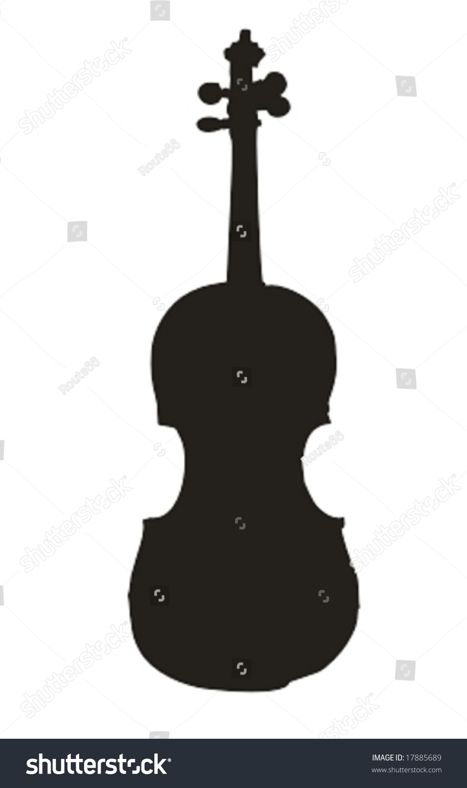 Violin Silhouette Isolated Vector Illustration Stock Vector Royalty