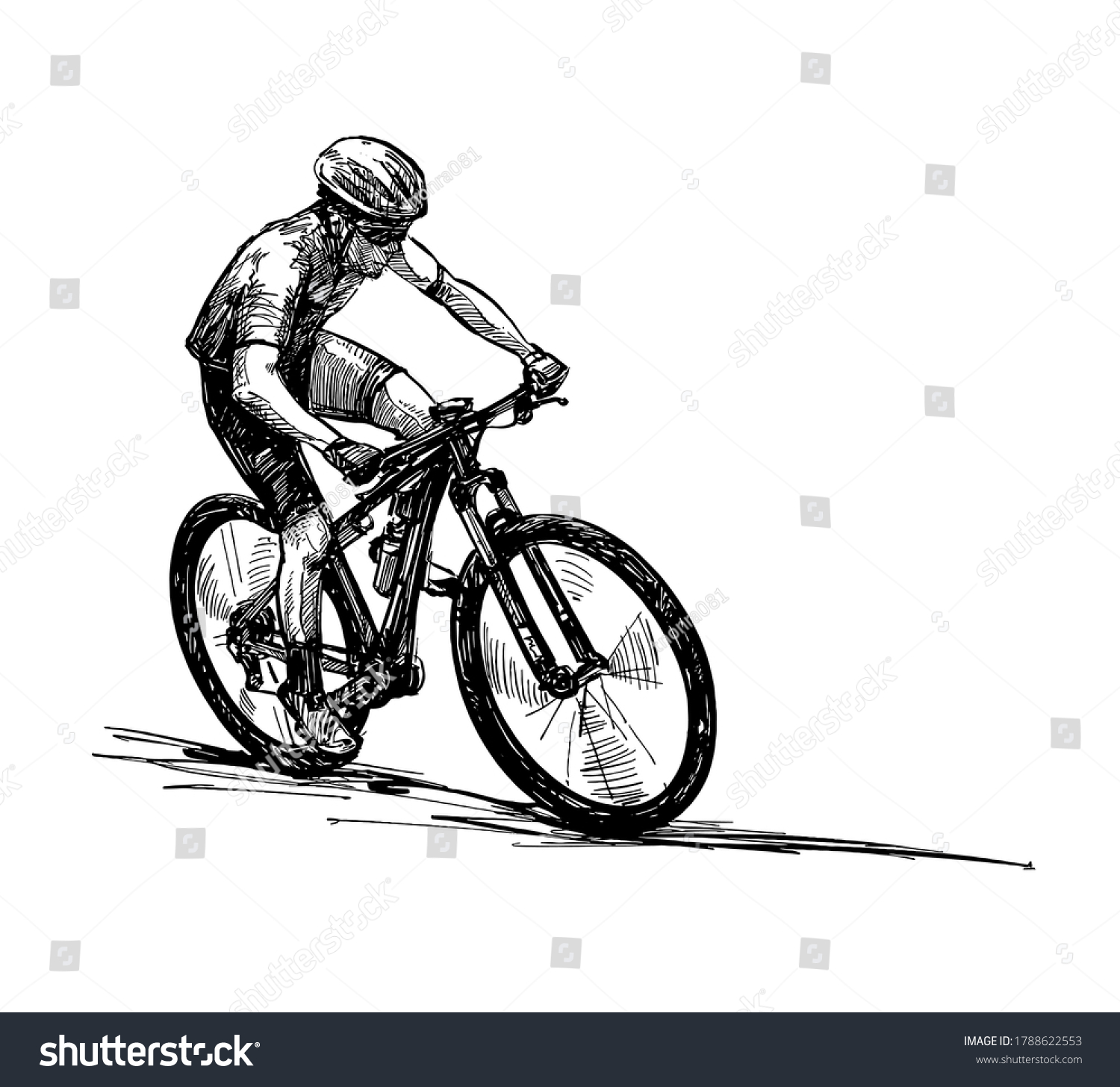 4,530 Mountain bike drawing Images, Stock Photos & Vectors | Shutterstock