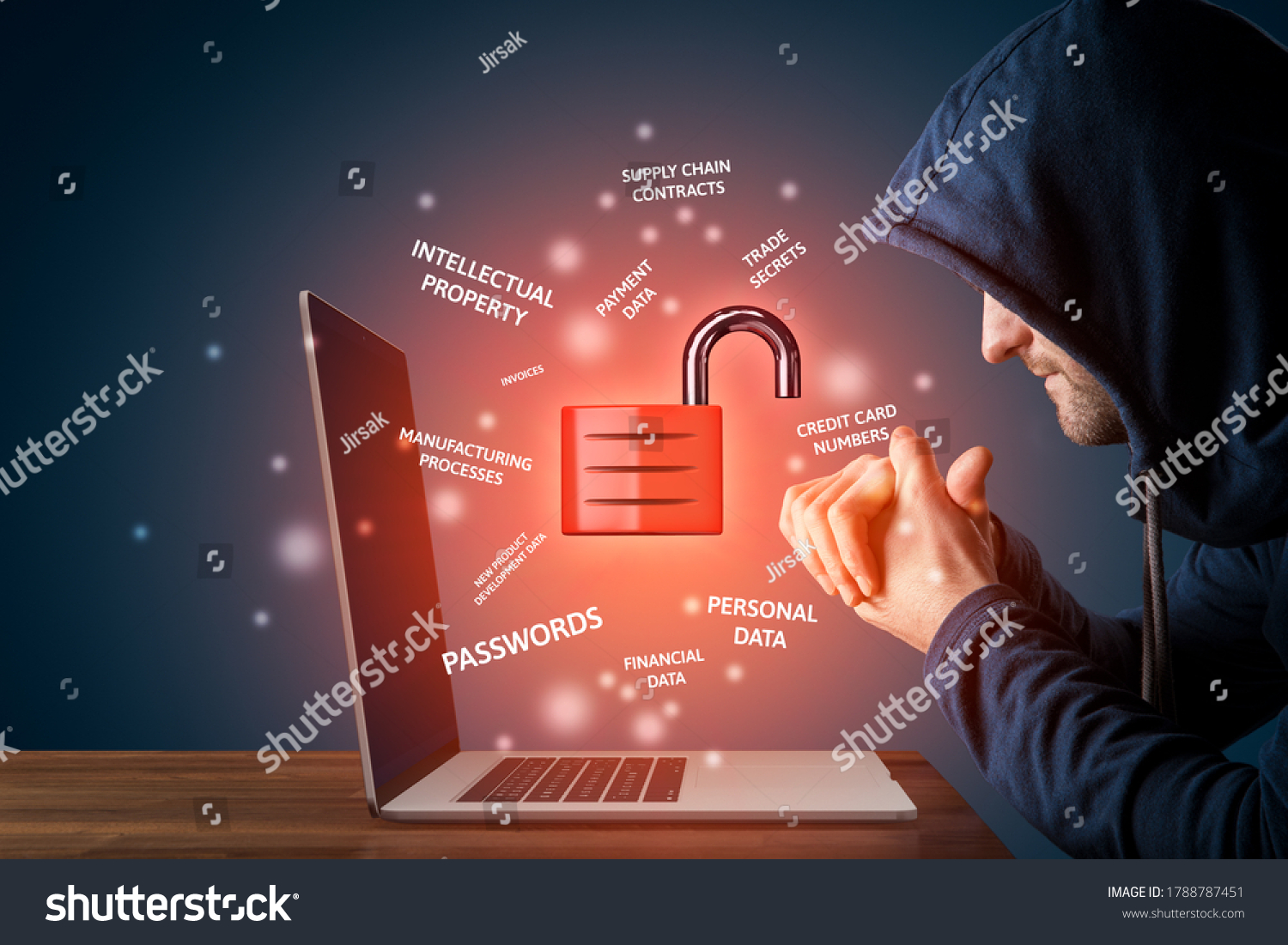 Hacker Prepared Steal Corporate Data Corporate Stock Photo 1788787451 ...