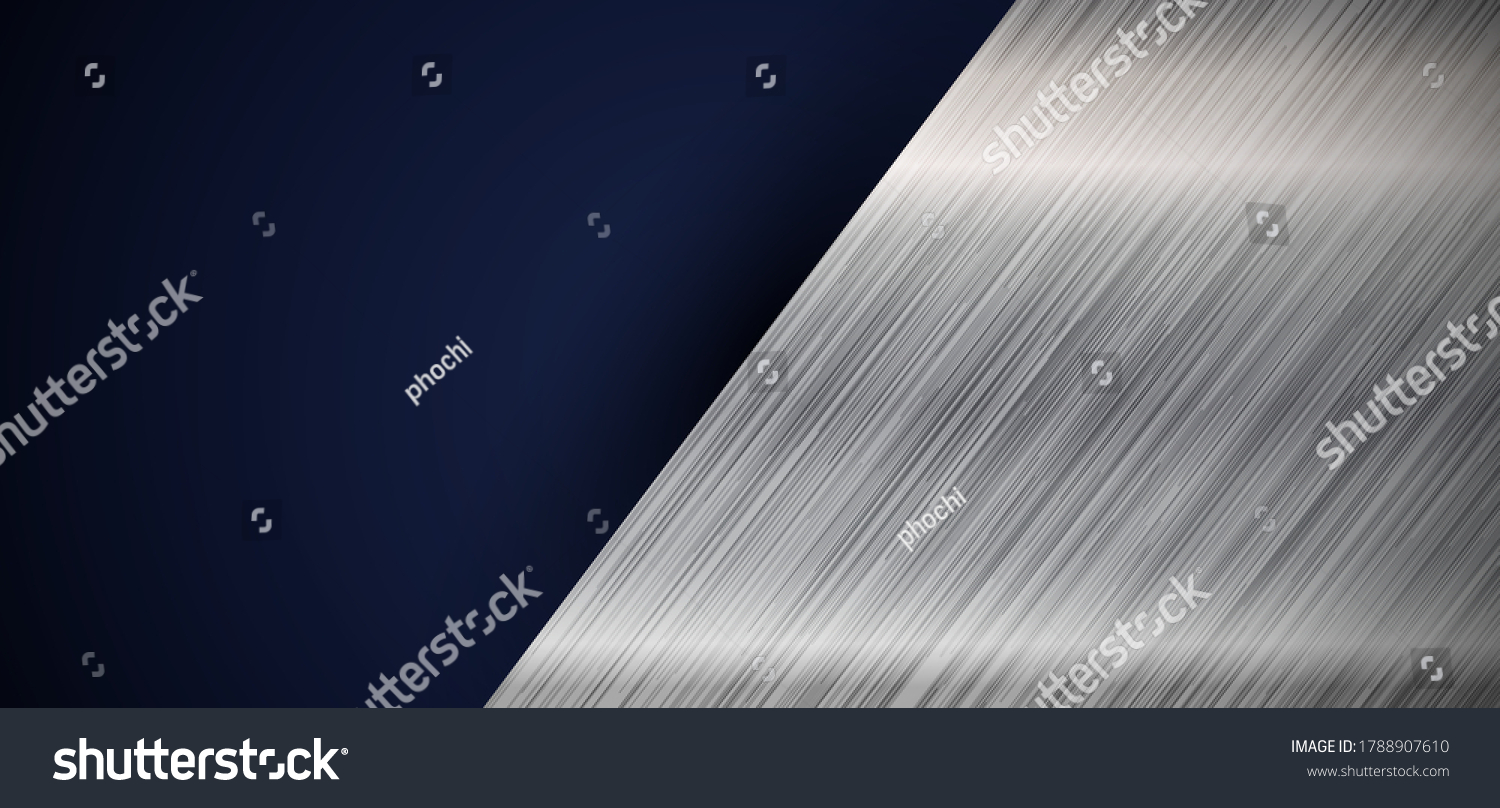 Abstract Banner Web Elegant Silver Metallic Stock Vector (Royalty Free ...