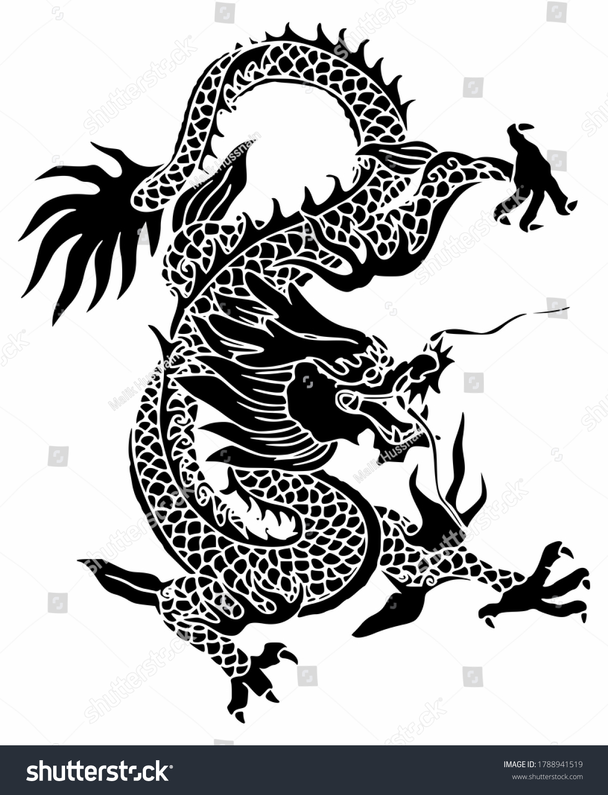 Chinese Dragon Background Image Pattern Design Stock Illustration ...