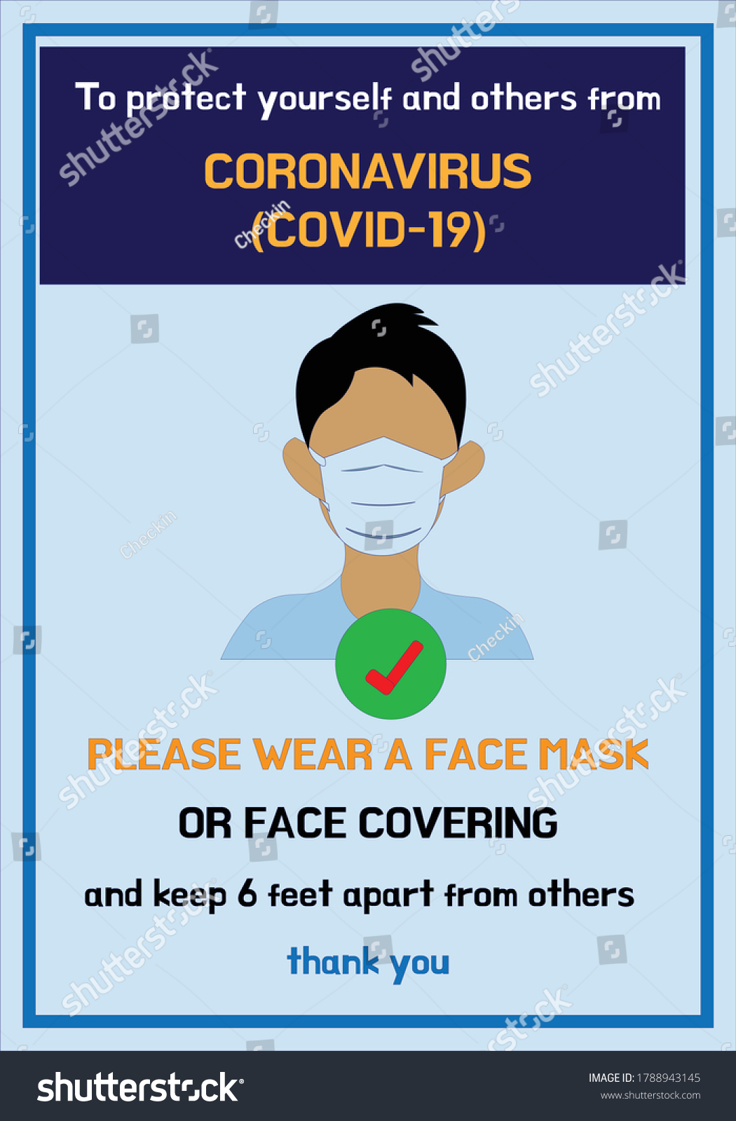 Wear Mask Sign Mask Sign Mandatory Stock Vector (Royalty Free ...