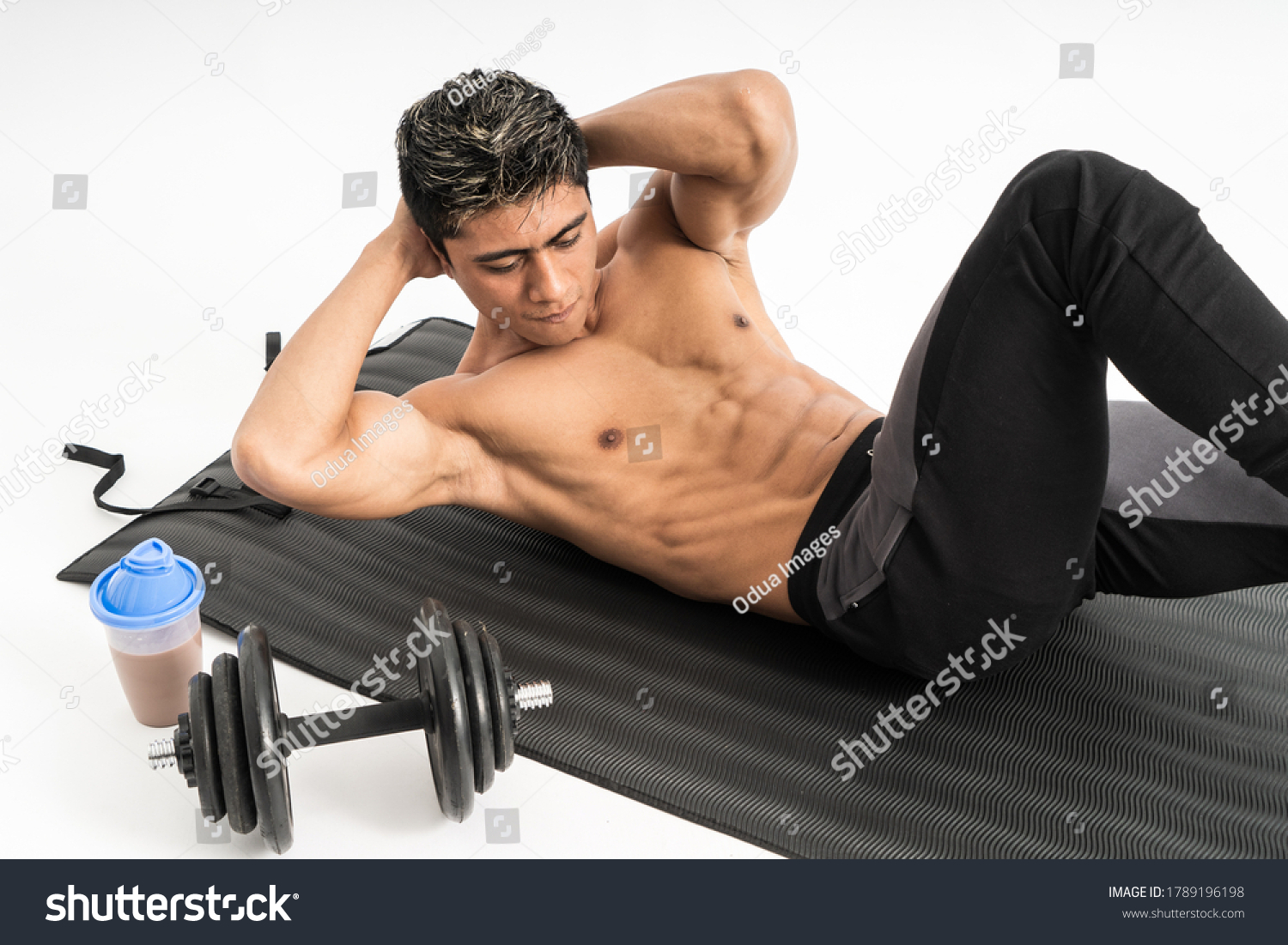 Muscle Man Without Clothes Do Sit Stok Fotoğrafı 1789196198 Shutterstock.