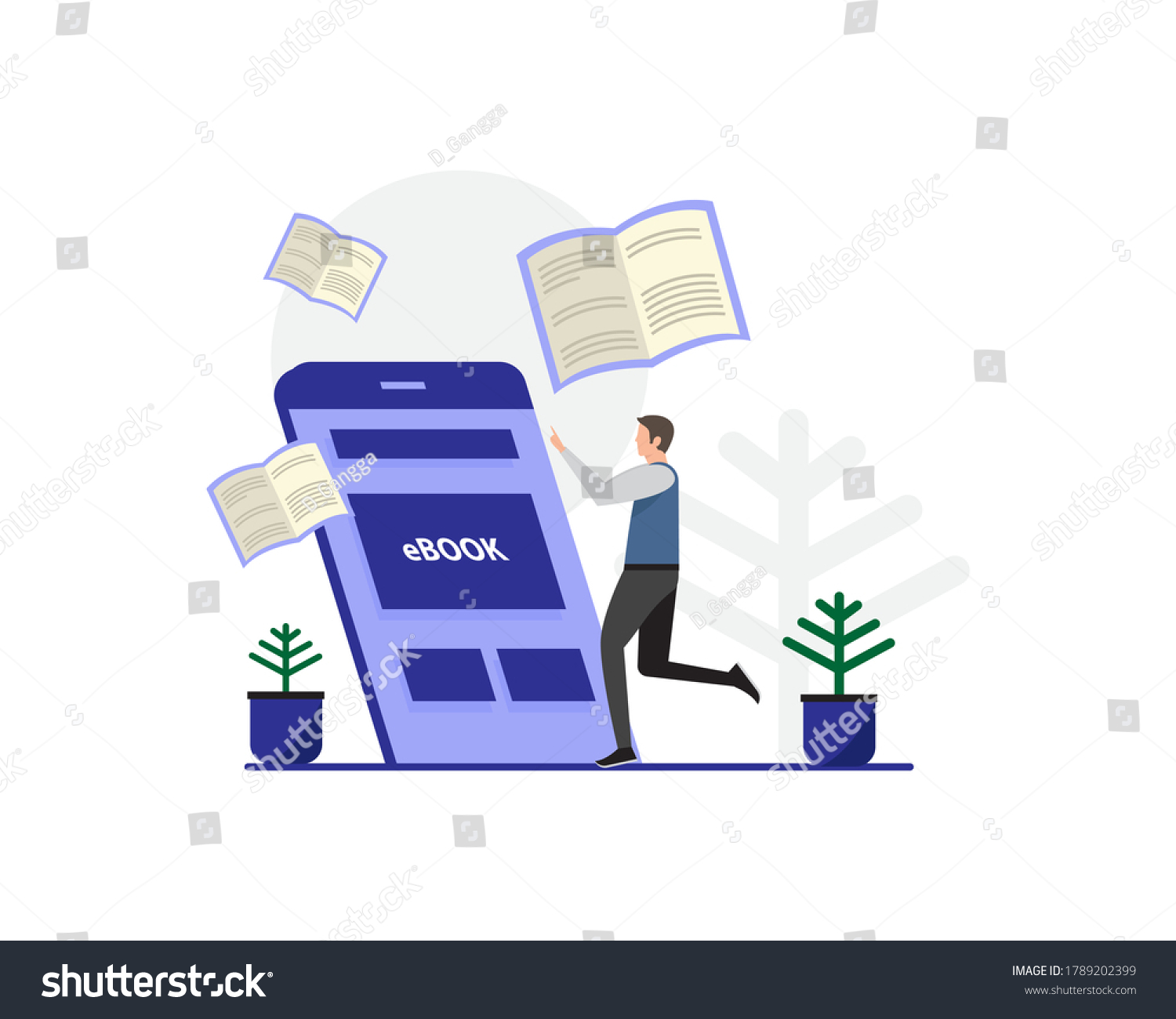 Elearning Concept Vector Illustration Flat Design Stock Vector Royalty Elearning Concept Vector Illustration Flat Design Stock Vector Royalty