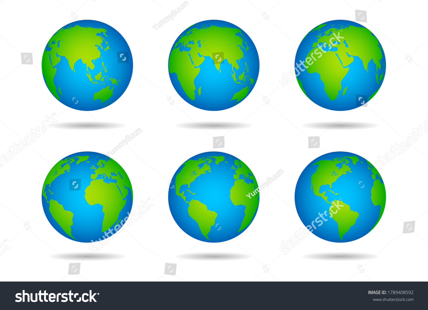 Earth Globe Sphere World Map Continents Stock Vector (Royalty Free ...