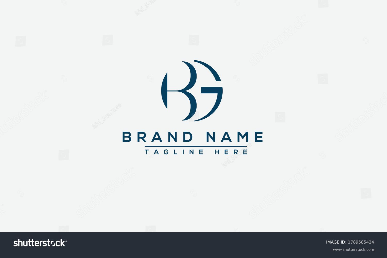 Bg Logo Design Template Vector Graphic Stock Vector (Royalty Free