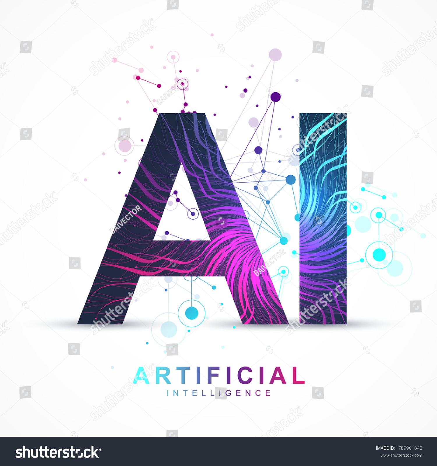 Artificial Intelligence Machine Learning Vector Concept Stock Vector ...