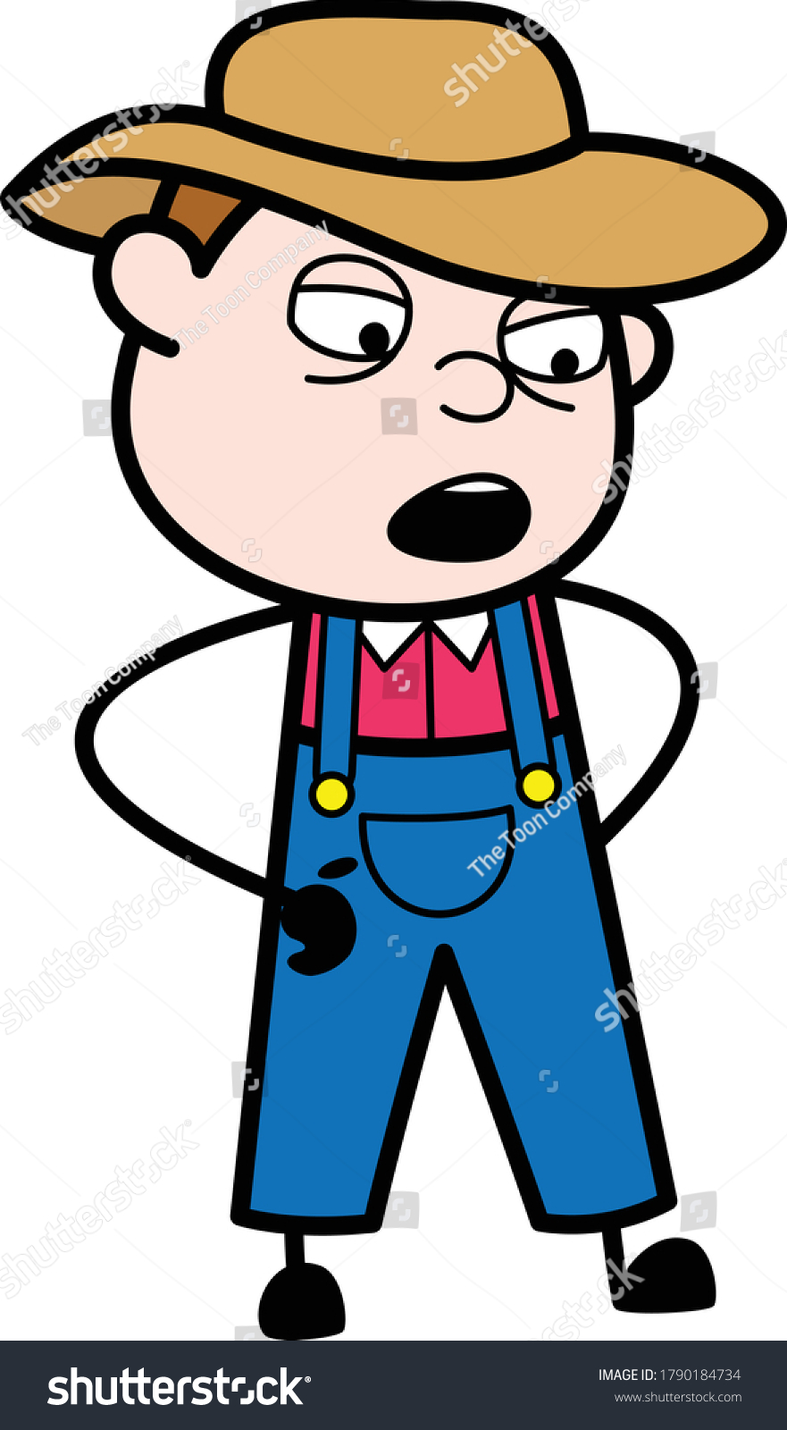 Cartoon Farmer Discussing Vector Illustration Stock Vector (Royalty ...