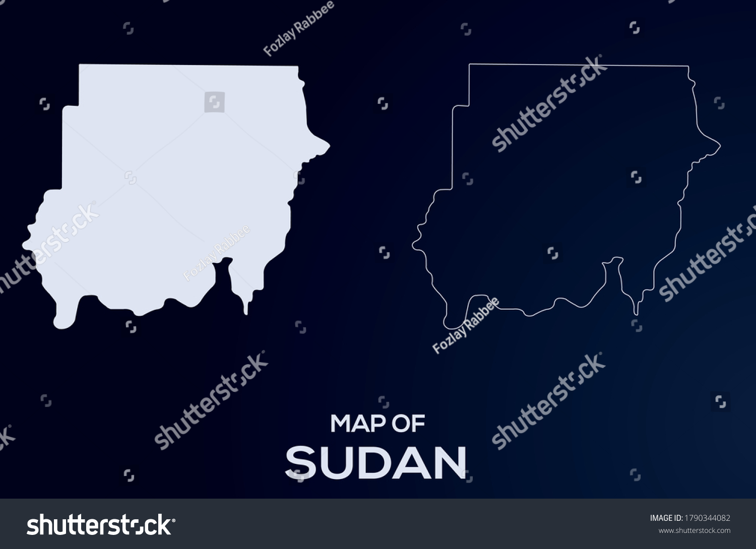 Map Sudan Vector Silhouette Isolated Fileabstract   Stock Vector Map Of Sudan Vector Silhouette Isolated File Abstract Design High Detailed Silhouette Illustration 1790344082 