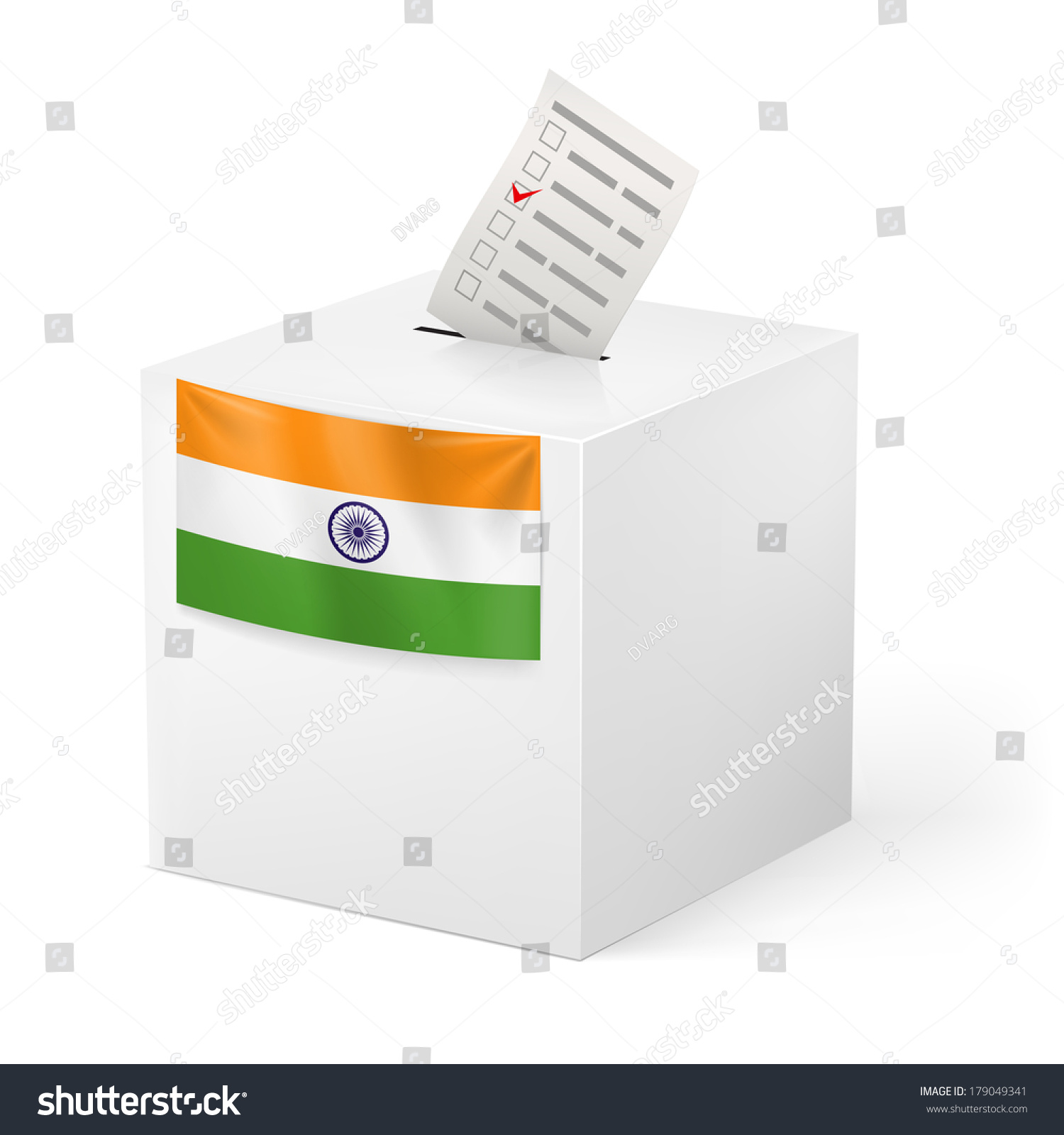 Election India Ballot Box Voicing Paper Stock Vector (Royalty Free ...