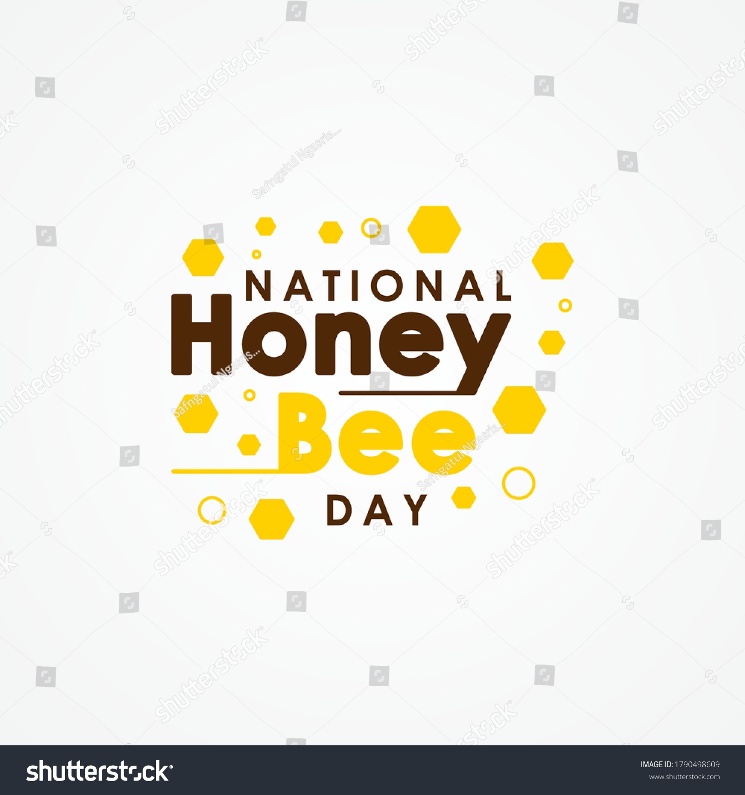 National Honey Bee Day Vector Illustration Stock Vector (Royalty Free