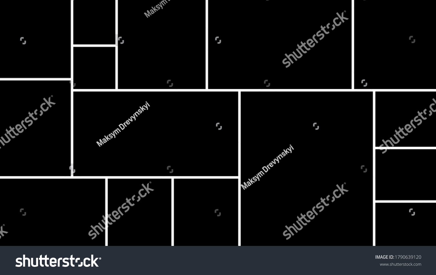 Templates Collage Frames Photos Parts Picture Stock Vector (Royalty ...