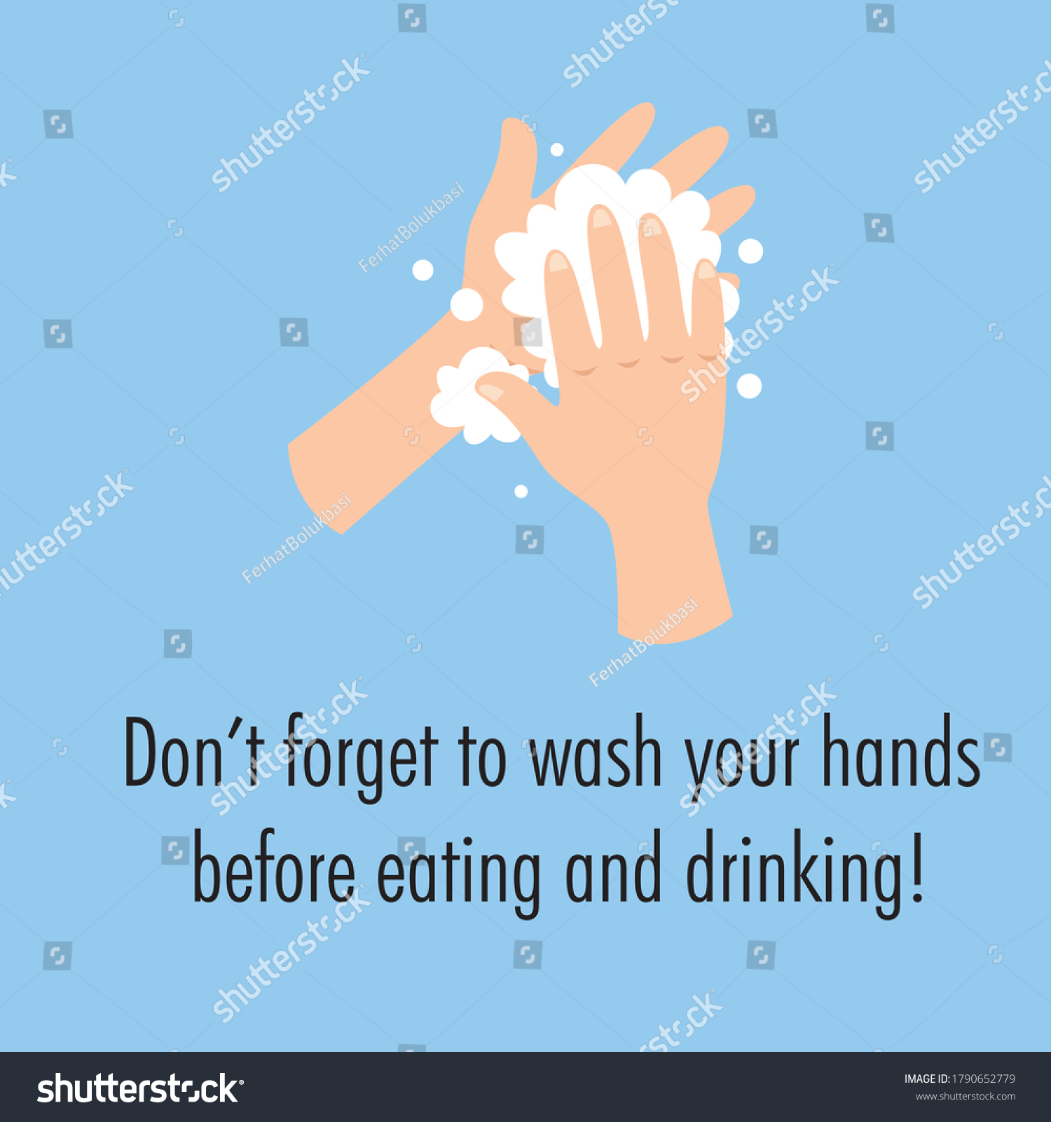 Dont Forget Wash Your Hands Before Stock Vector Royalty Free 1790652779 Shutterstock 