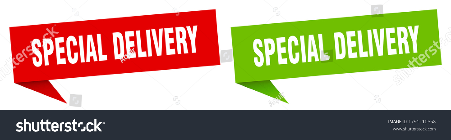 Special Delivery Banner Special Delivery Sign Stock Vector (Royalty ...