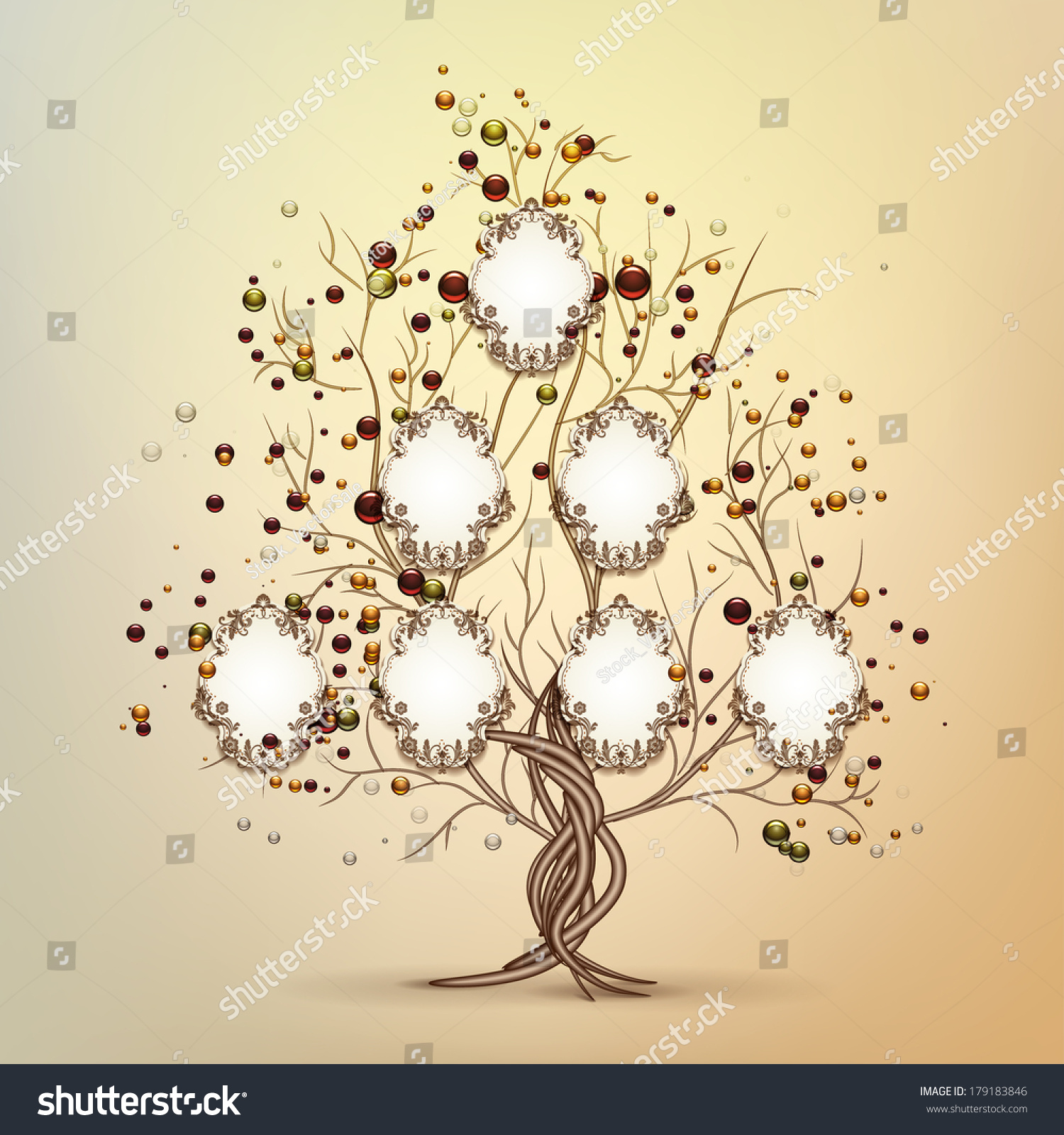 Family Tree Stock Vector (Royalty Free) 179183846 | Shutterstock