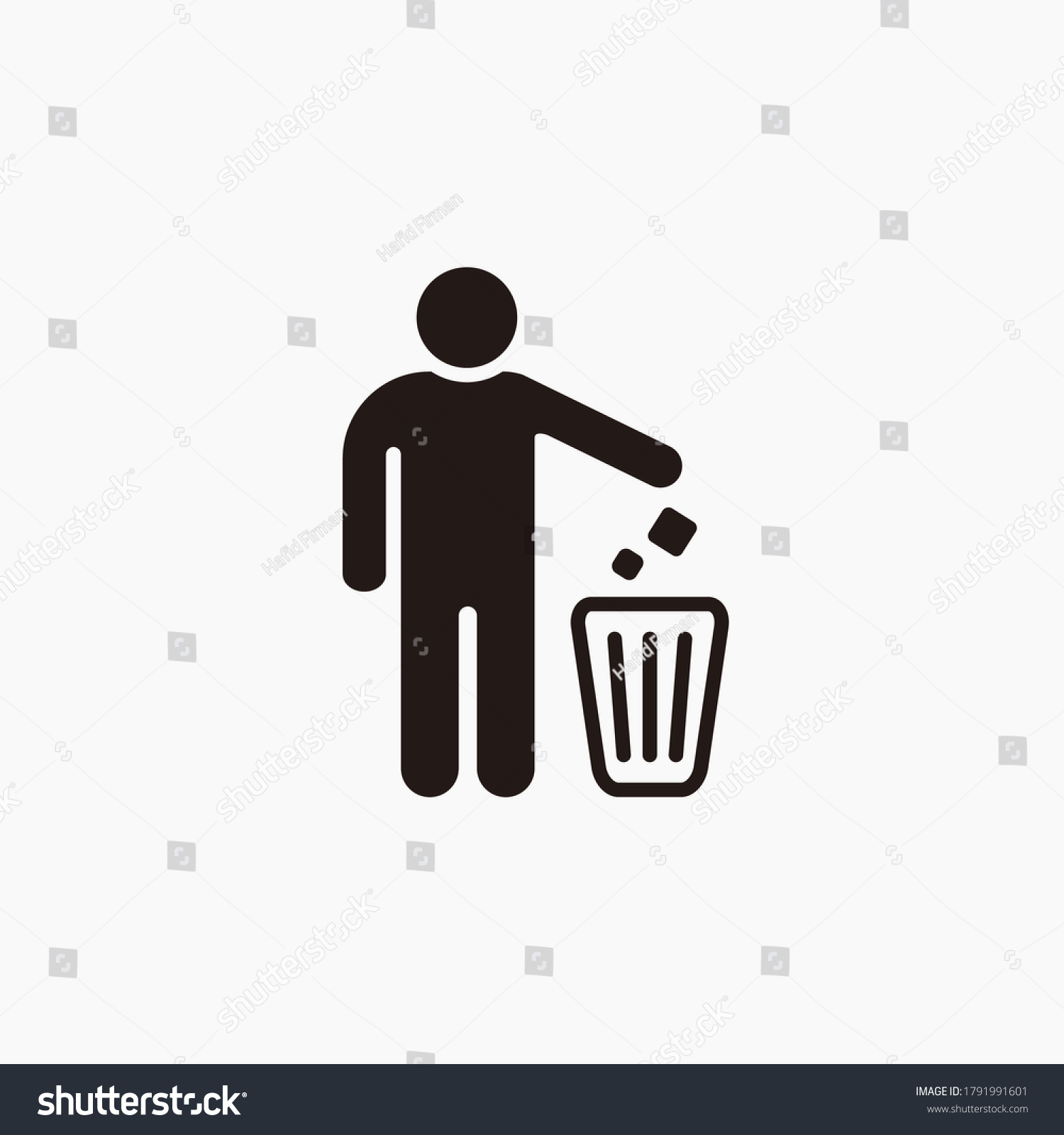 Do Not Litter Sign Throw Garbage Stock Vector (Royalty Free) 1791991601 ...