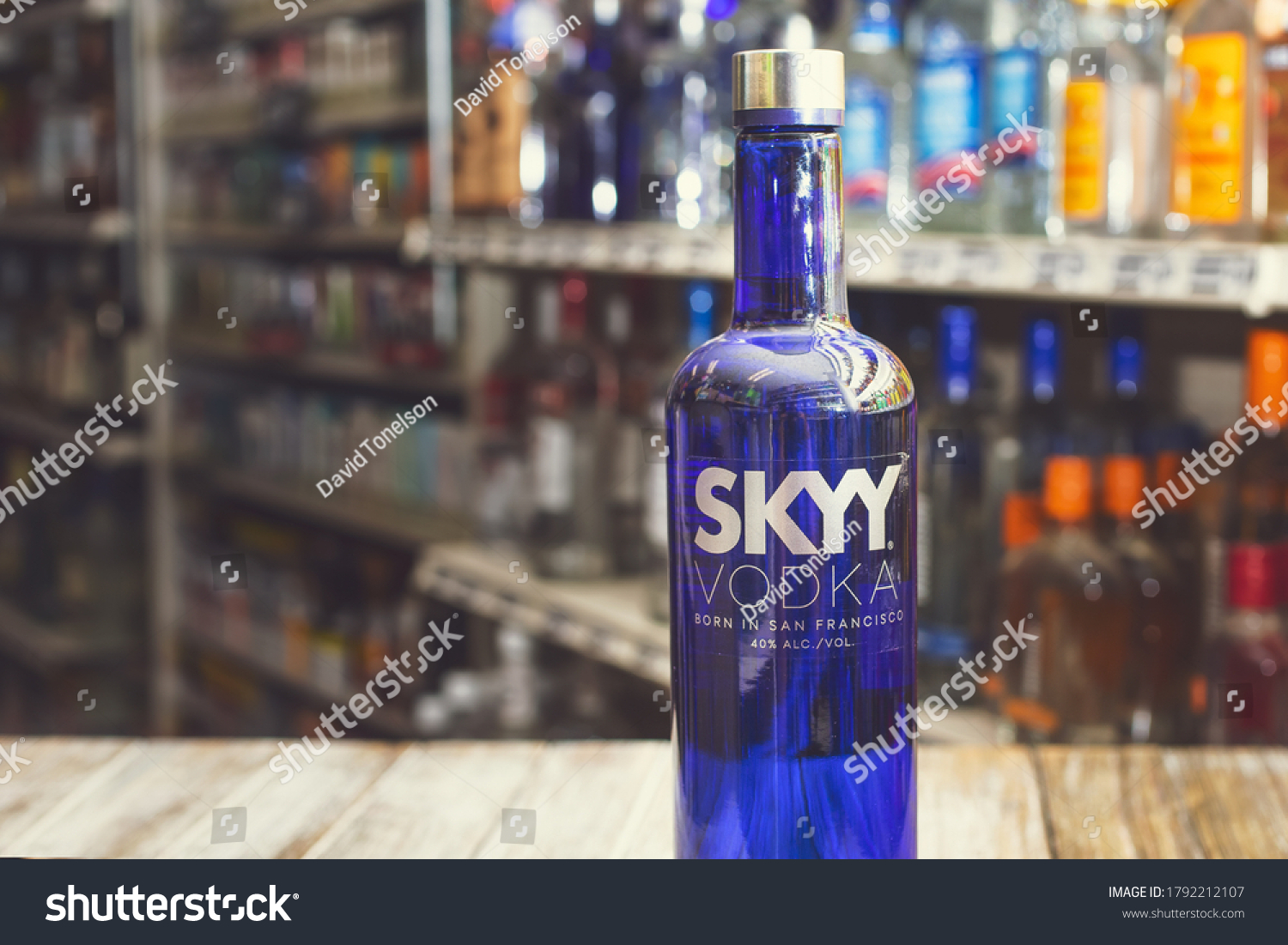 skyy vodka bottle