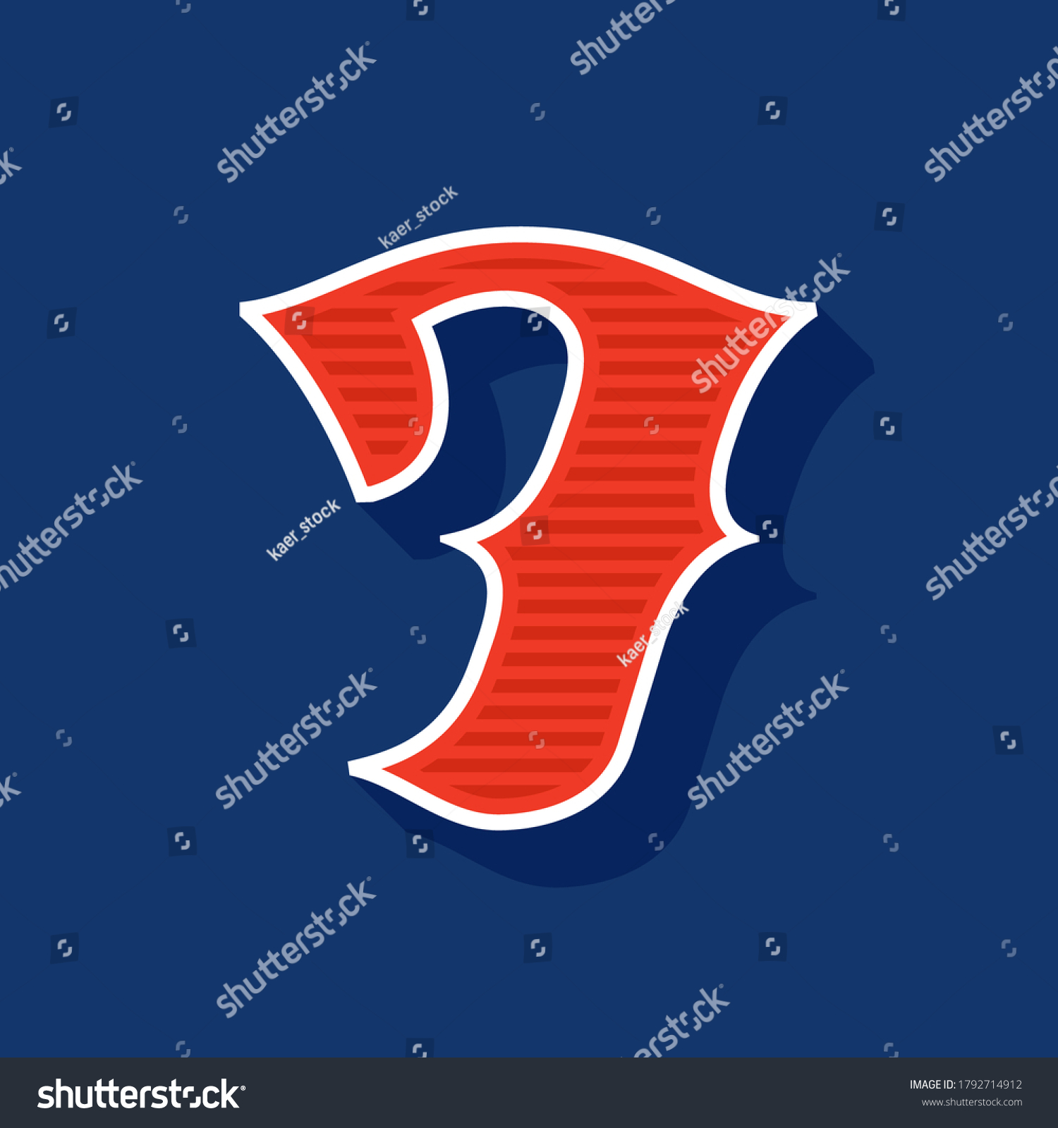 Classic Style Number Seven Sport Logo Stock Vector (Royalty Free ...