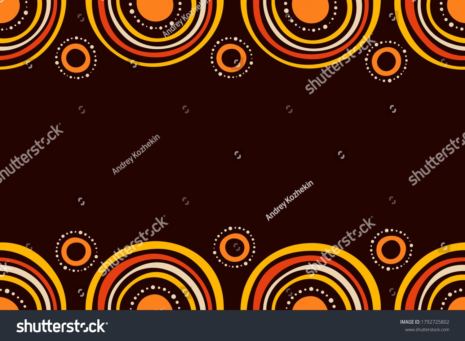 Australian Aboriginal Seamless Horizontal Border Pattern Stock Vector ...