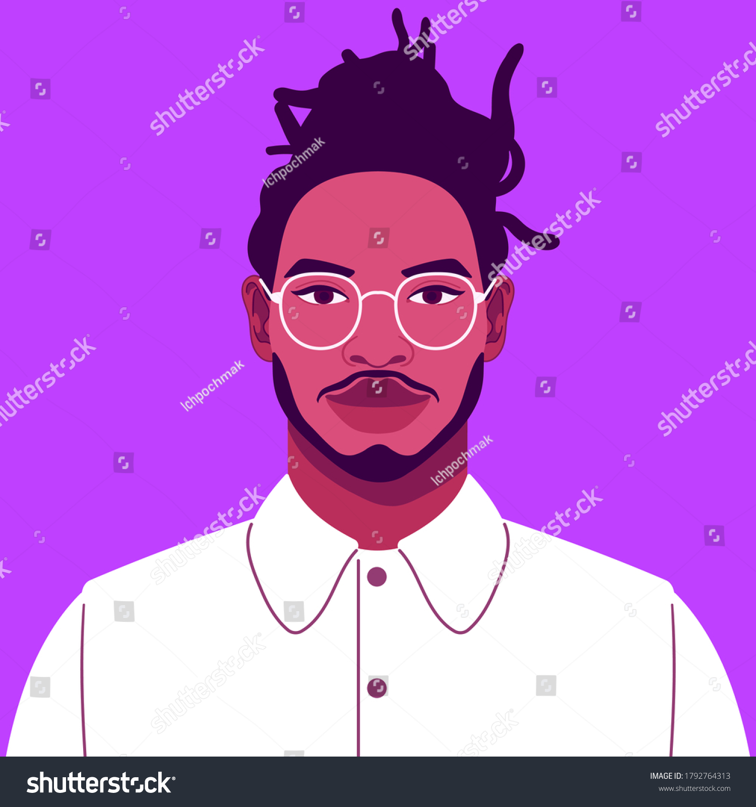 Portrait Handsome Male Office Worker Confident Stock Vector (Royalty ...