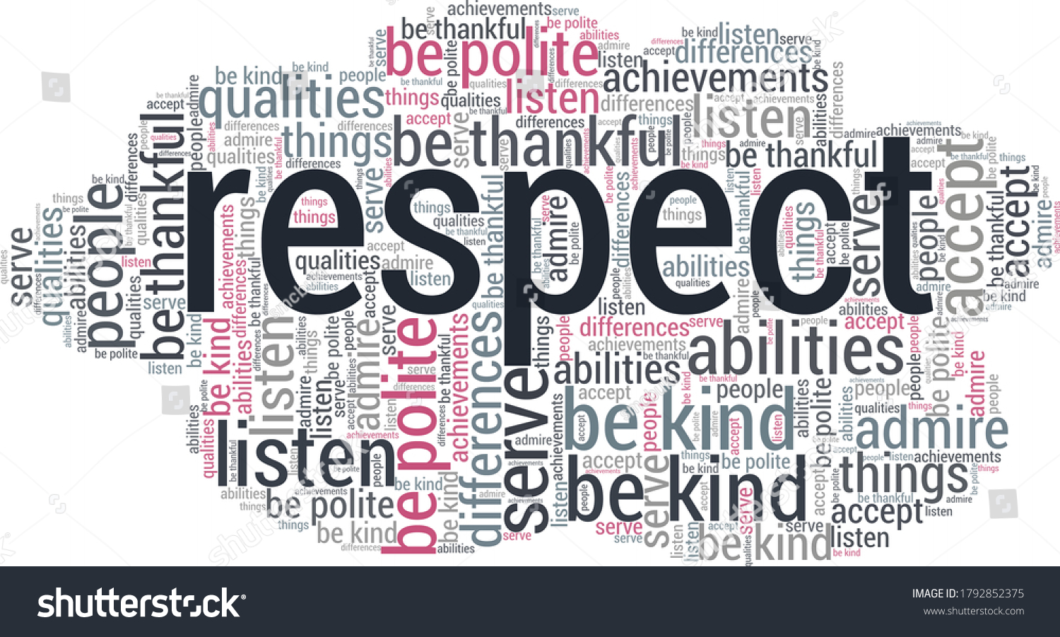 Respect Word Cloud Isolated On White Stock Vector (Royalty Free ...