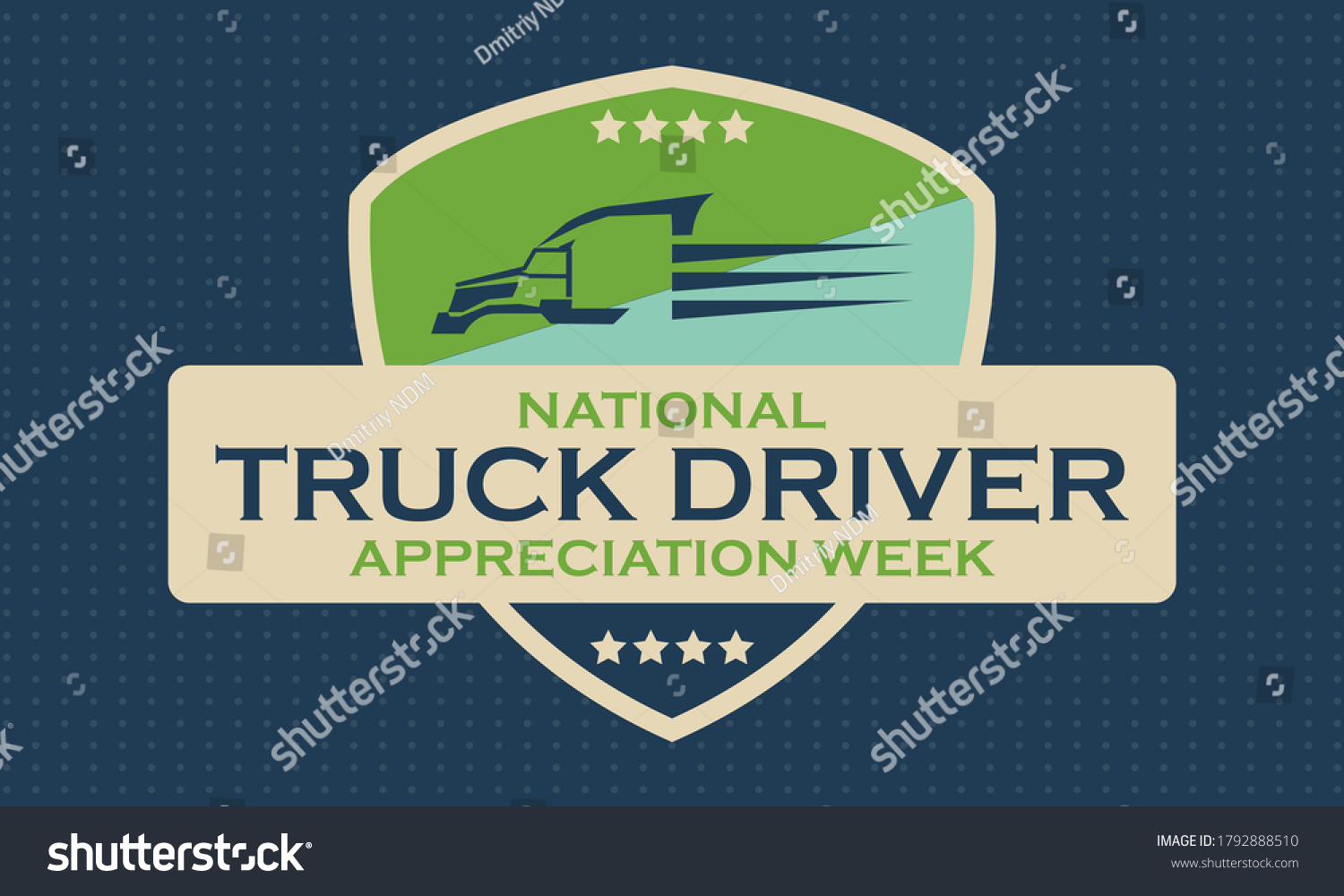 National Truck Driver Appreciation Week Celebrate Stock Vector (Royalty