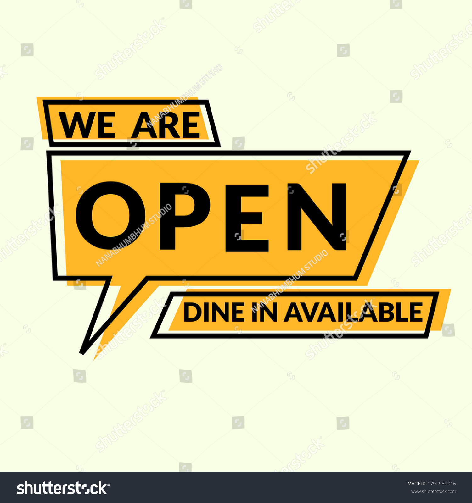 we-open-dine-available-sign-restaurant-stock-vector-royalty-free