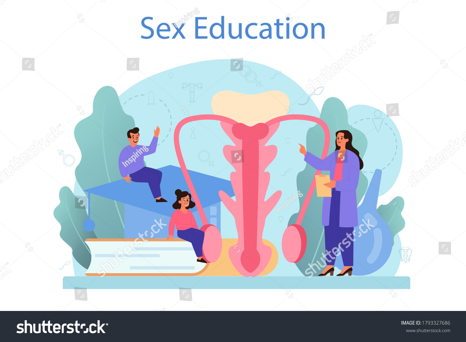 Sexual Education Concept Sexual Health Lesson Stock Vector Royalty