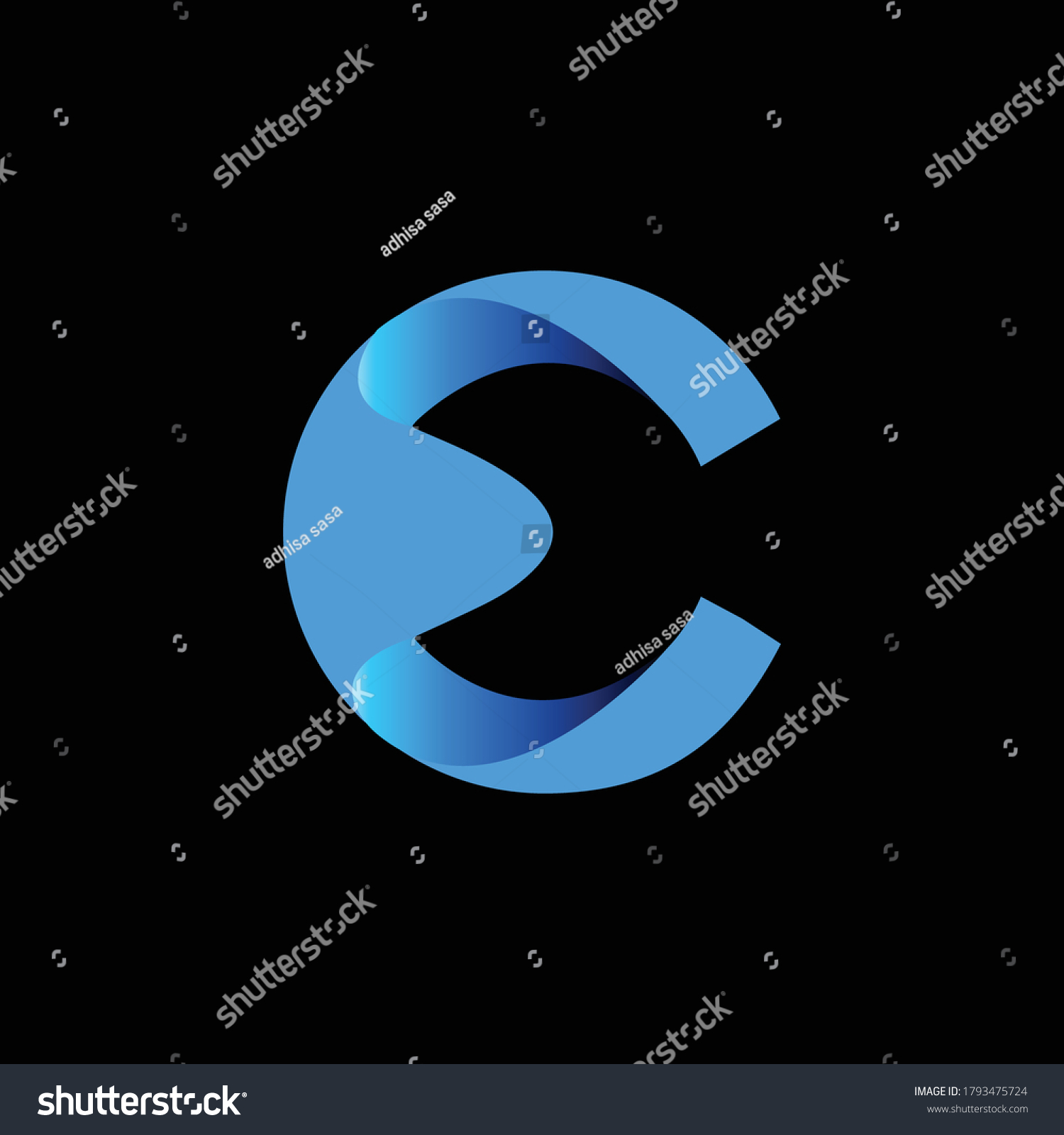 Letter E Capital Logo Design Letter Stock Vector (Royalty Free ...