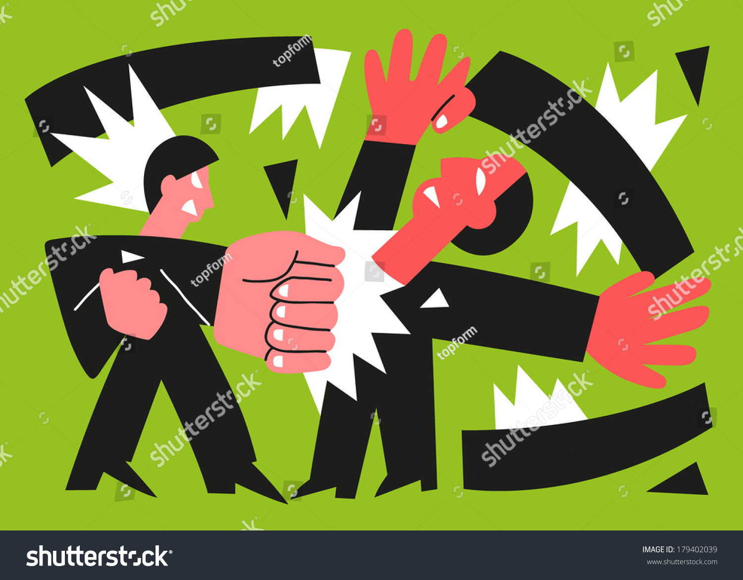 fight-between-two-men-vector-illustration-stock-vector-royalty-free