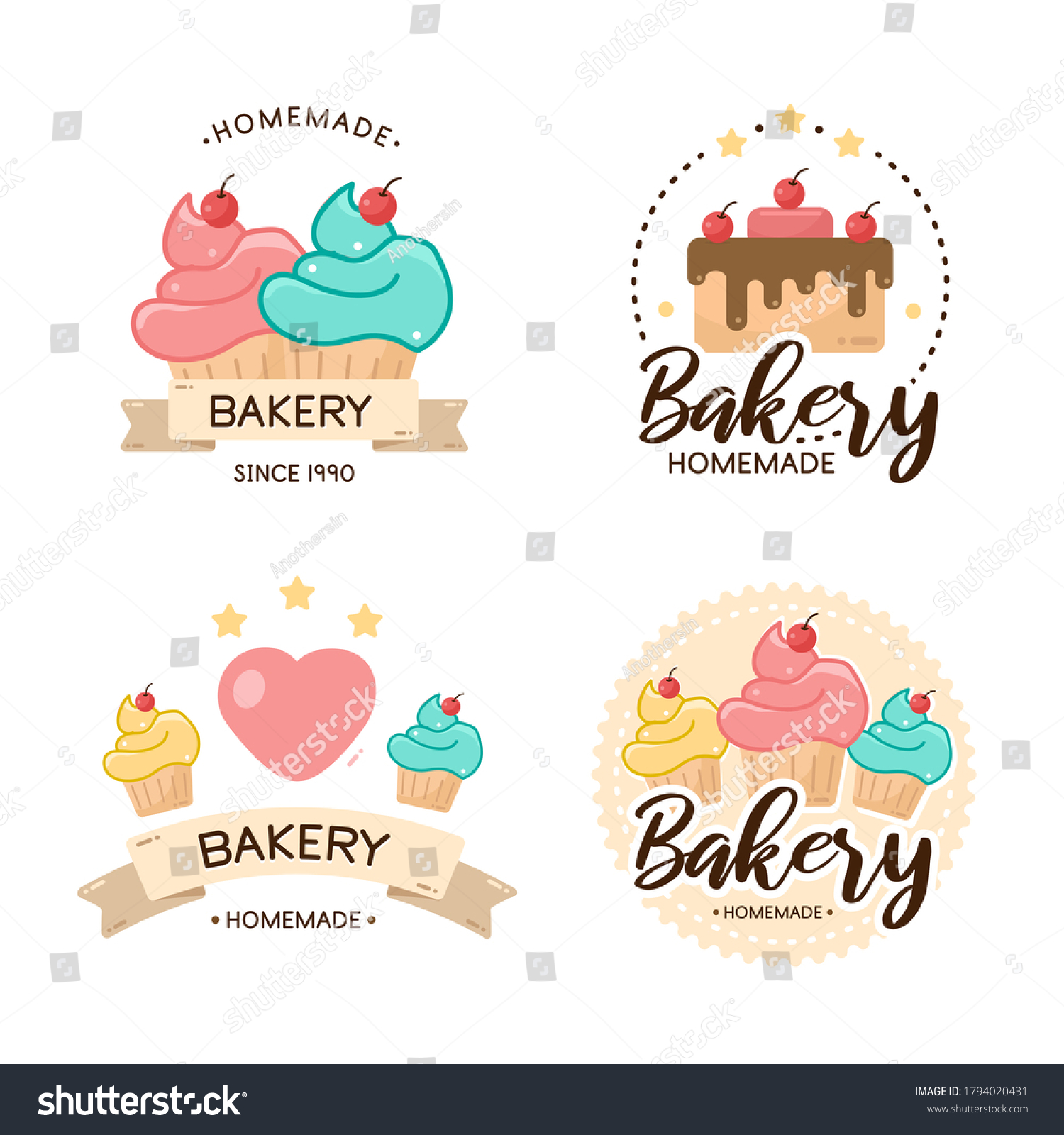 Bakery Cupcakes Logo Used Your Bakery Stock Vector (Royalty Free ...