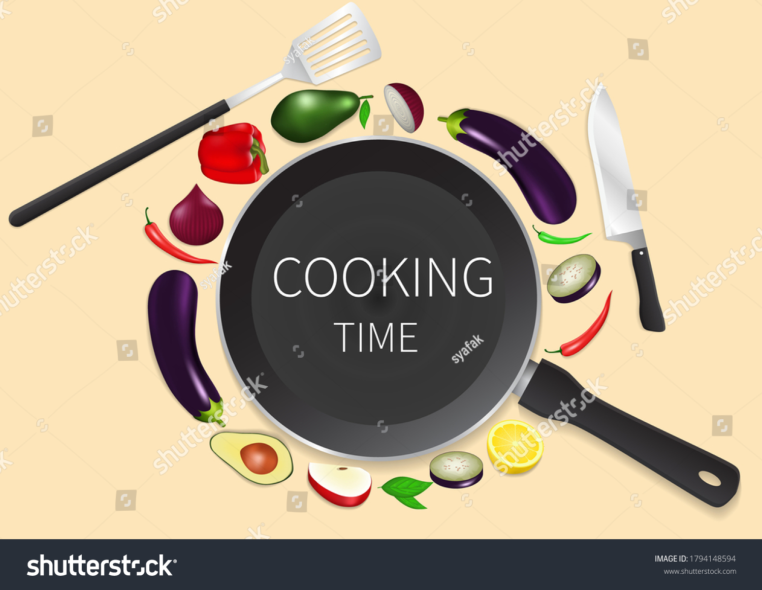 Cooking time. Time to Cook вектор.