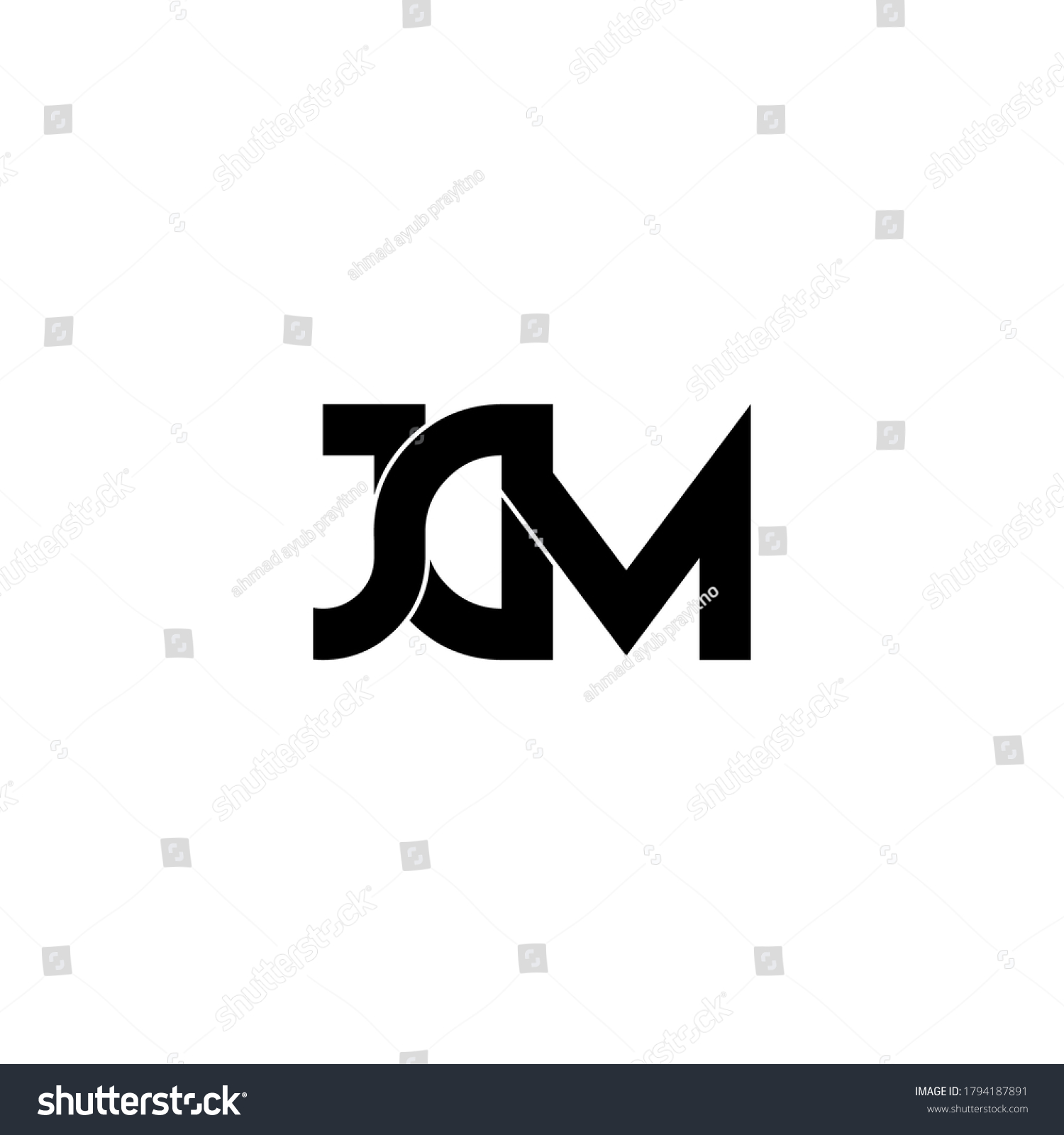 Jdm Original Monogram Logo Design Stock Vector (Royalty Free ...