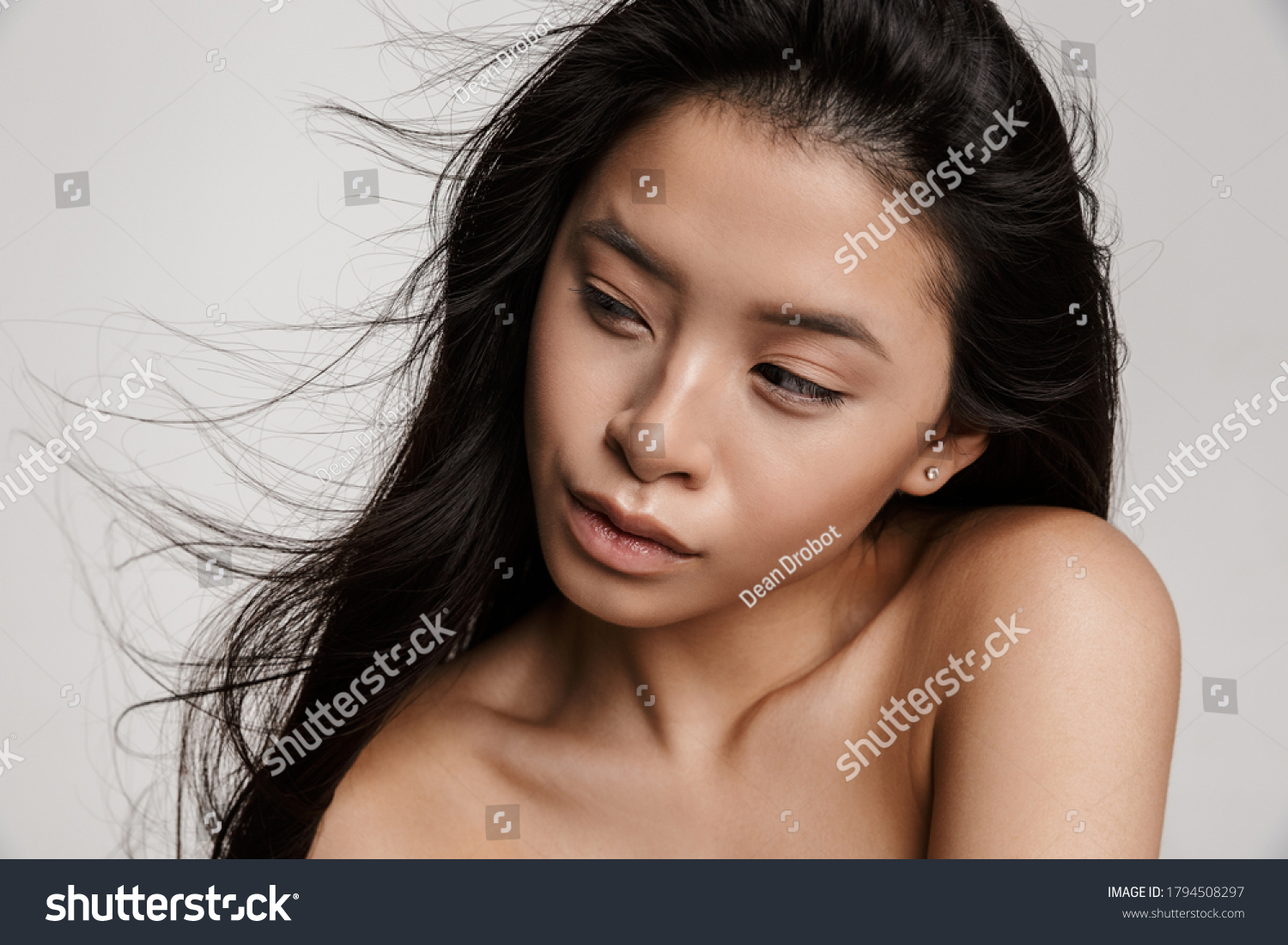 Beautiful Sensual Topless Asian Woman Long Stock Photo Shutterstock